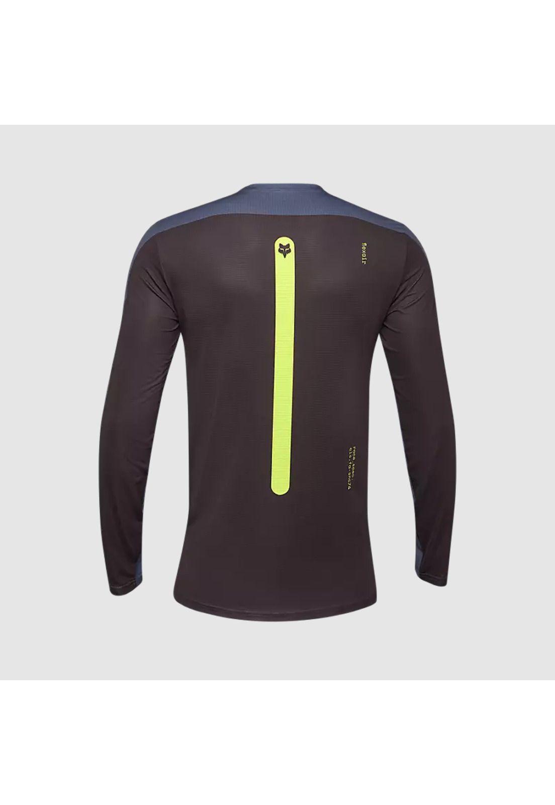 Polera Bicicleta Flexair Aviation Manga Larga Gris Fox-1