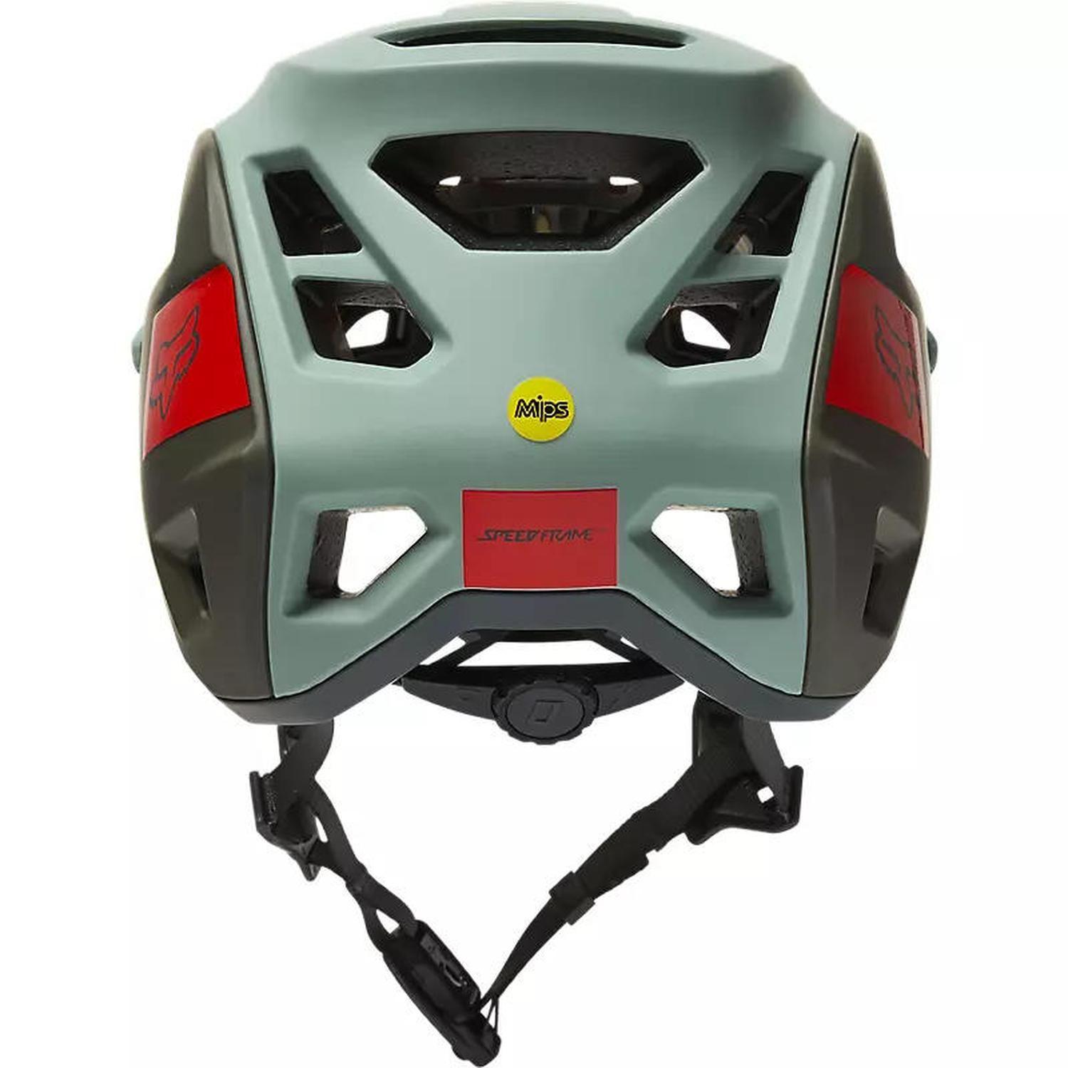 Casco Bicicleta Speedframe Pro Blocked Verde Fox-3