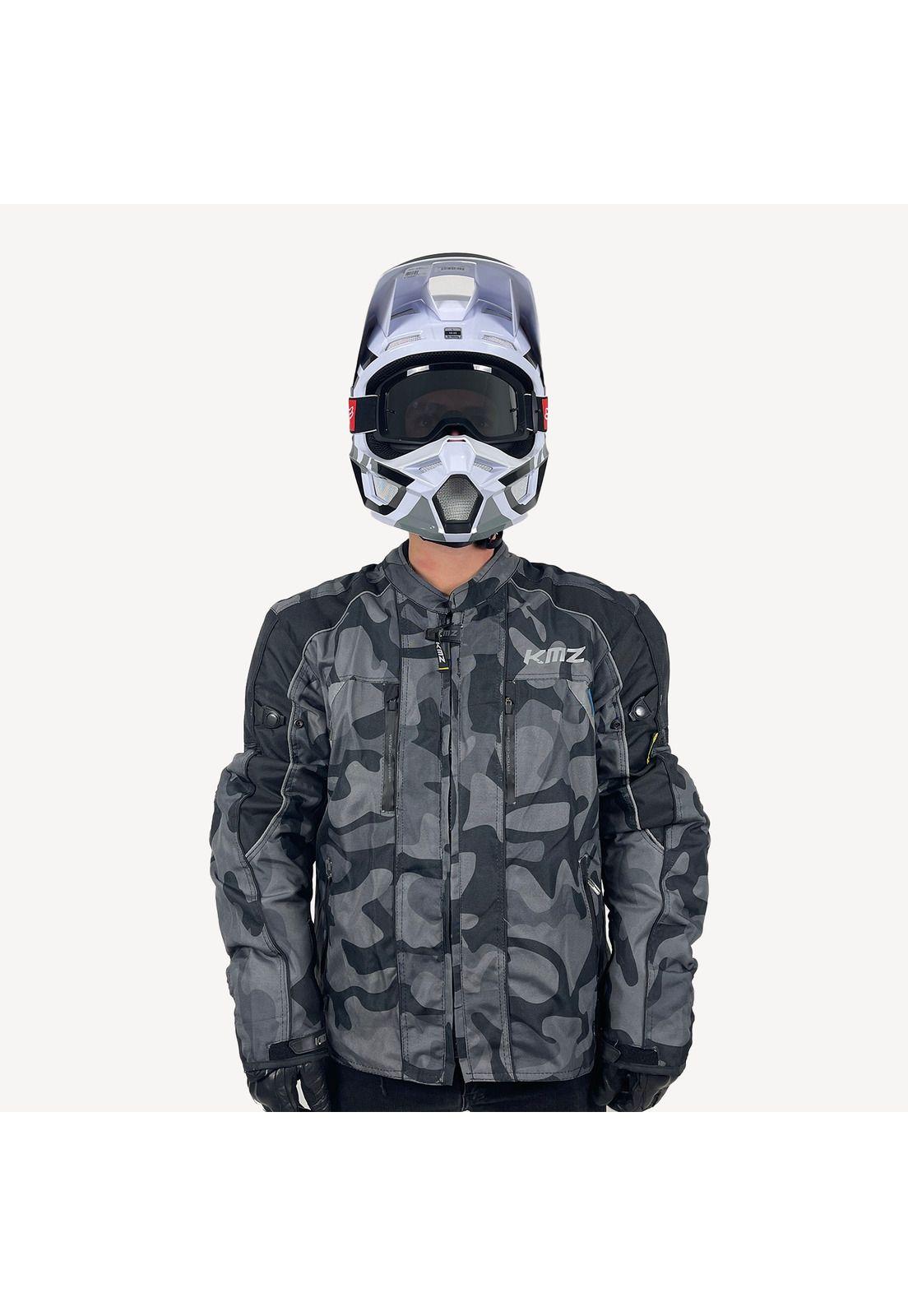 Chaqueta Moto Calle Camo Negro KMZ-0
