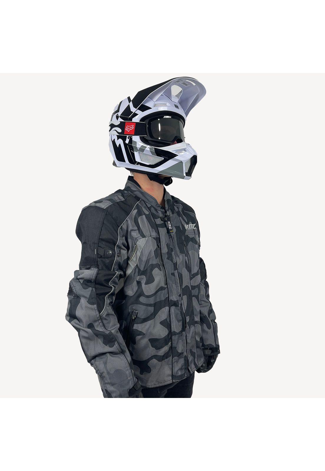 Chaqueta Moto Calle Camo Negro KMZ-1