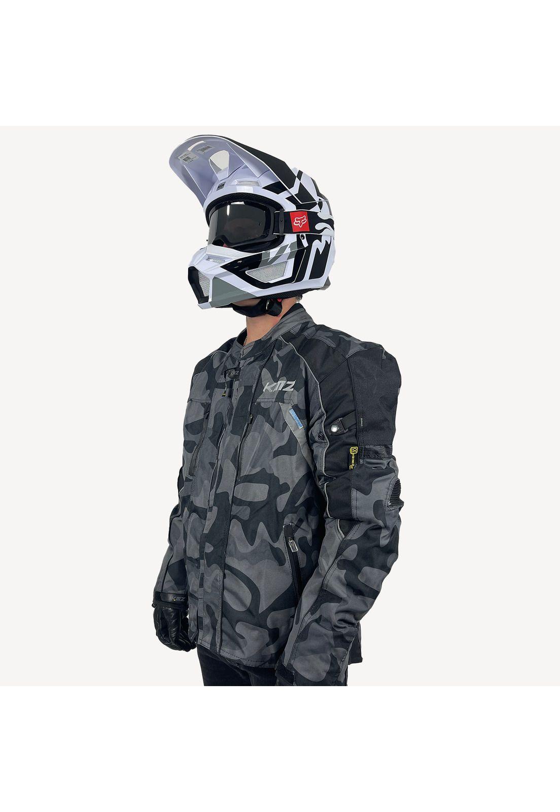 Chaqueta Moto Calle Camo Negro KMZ-2