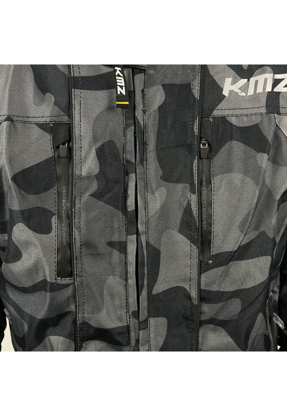 Chaqueta Moto Calle Camo Negro KMZ-4