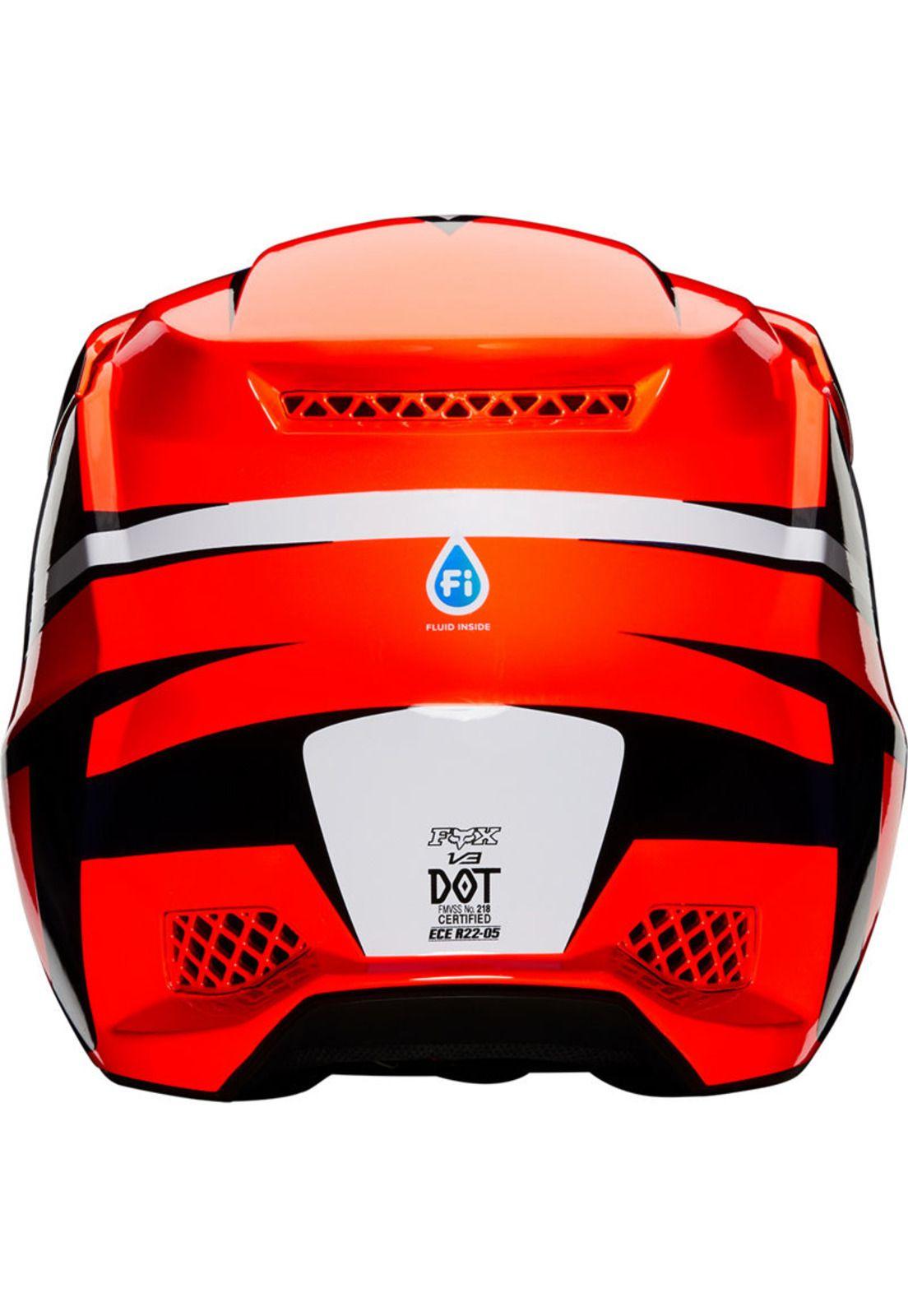 Casco Moto V3 Idol Naranjo/Azul Fox-3