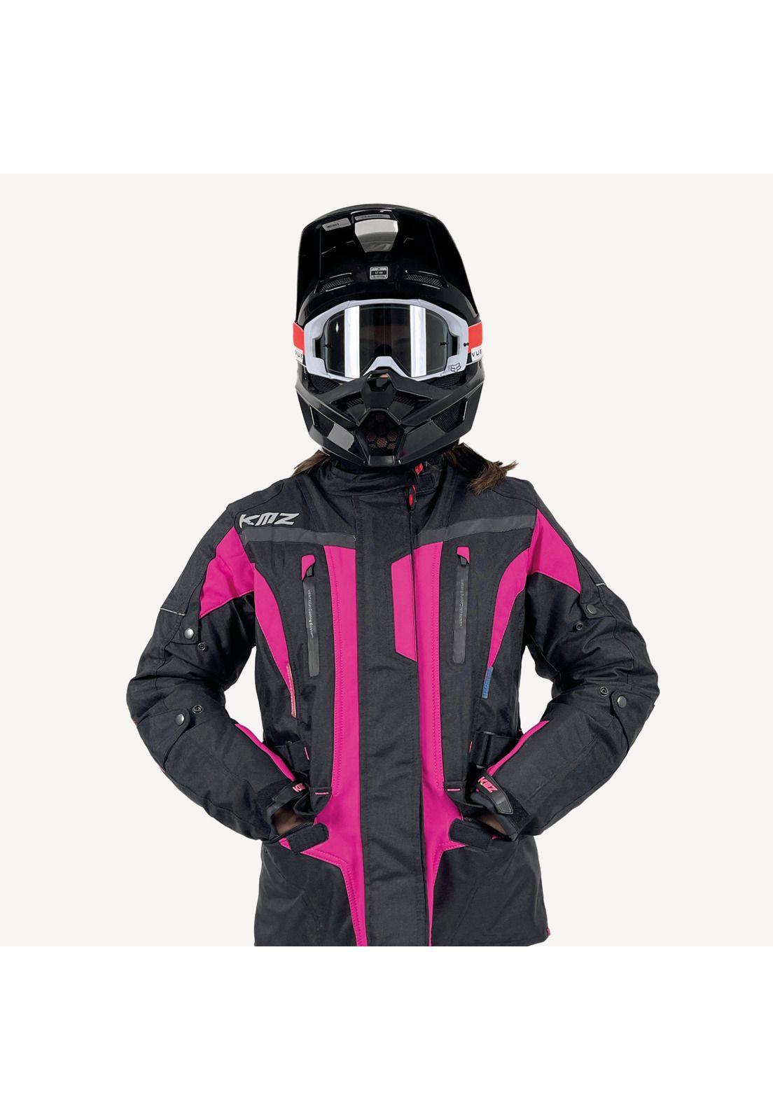 Chaqueta Moto Calle Mujer Uyuni Negro/Rosado KMZ-0