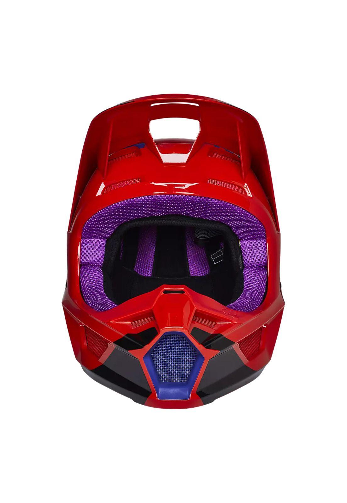 Casco Moto Niño V1 Venz Rojo/Morado Fox-4