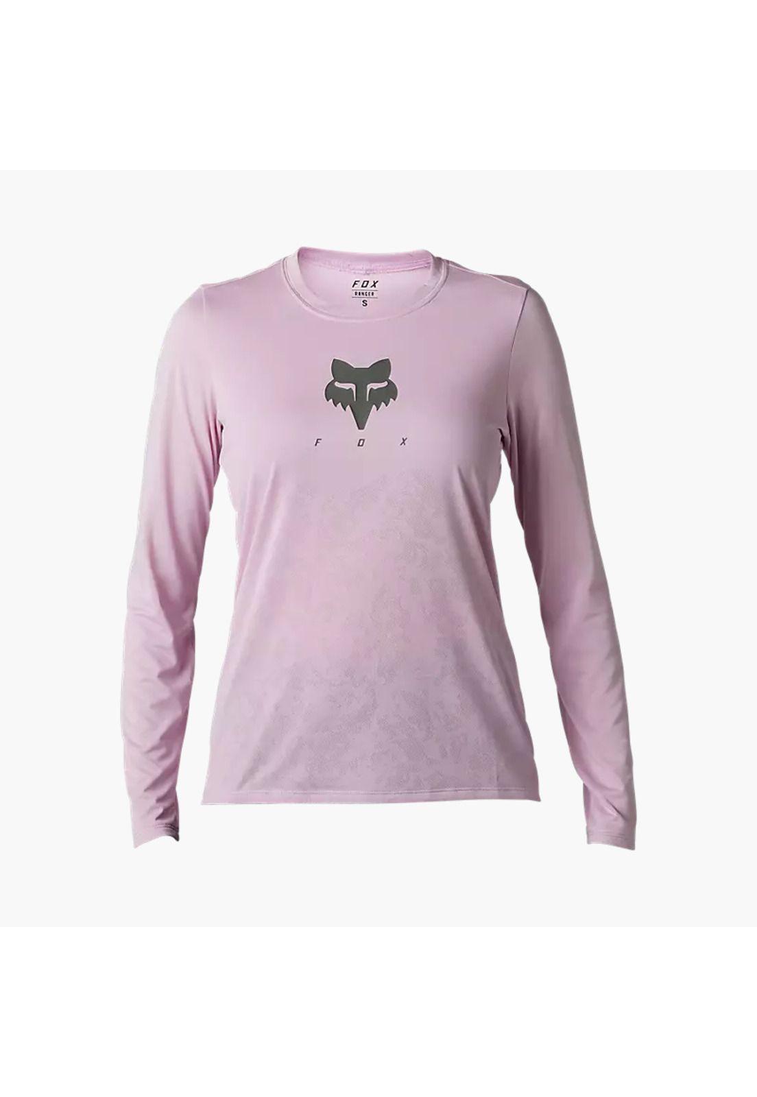 Polera Bicicleta Mujer Ranger Trudri™ Manga Larga Rosado Fox-0