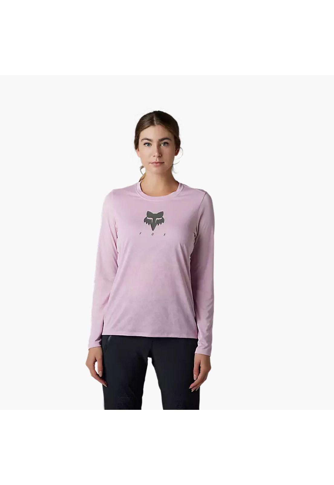 Polera Bicicleta Mujer Ranger Trudri™ Manga Larga Rosado Fox-1