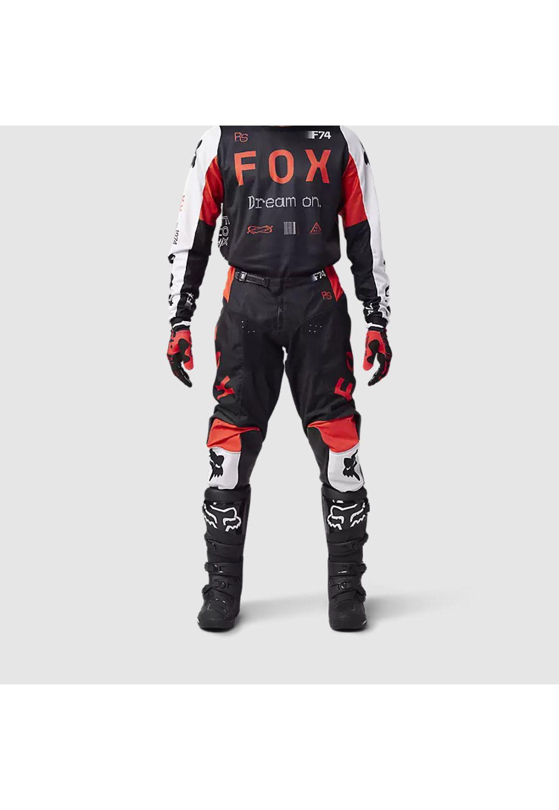 Pantalon Moto 180 Race Spec Rojo/Negro Fox-2