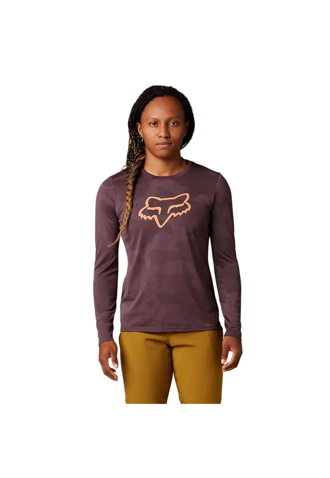 Polera Bicicleta Mujer Ranger Trudi™ Manga Larga Morado Fox-0