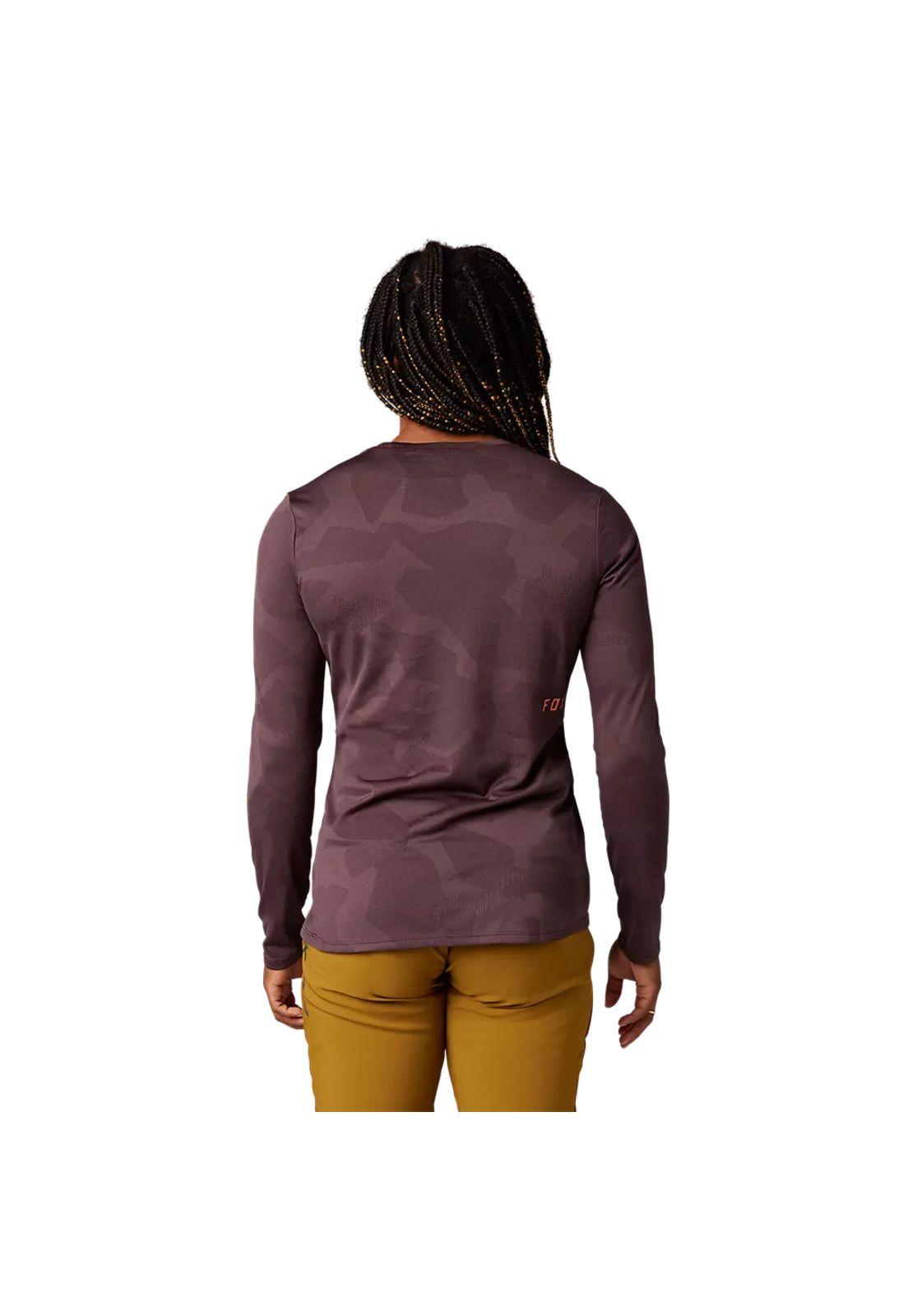 Polera Bicicleta Mujer Ranger Trudi™ Manga Larga Morado Fox-1
