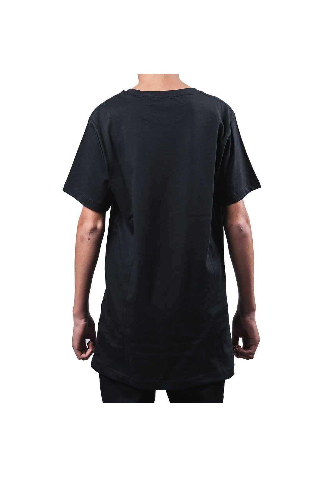 Polera Lifestyle Niño Apex Negro/Verde Fox-3