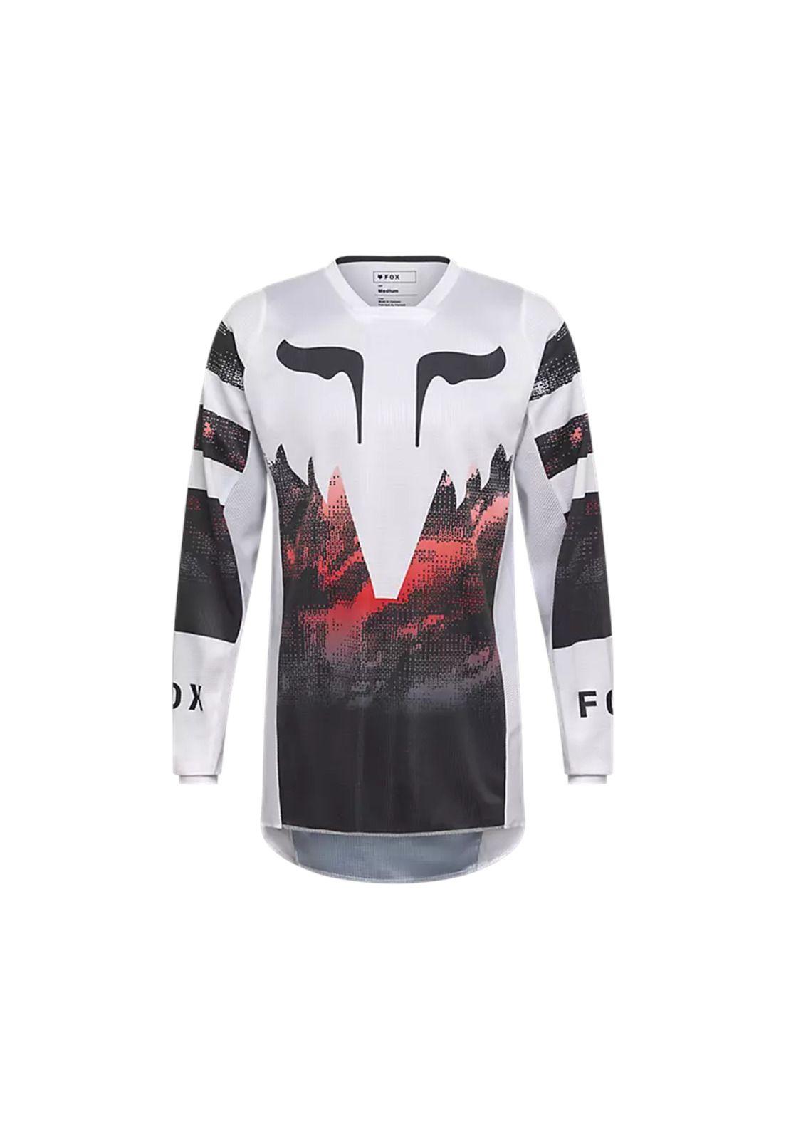 Polera Moto 180 Kairos Blanco/Negro Fox-0