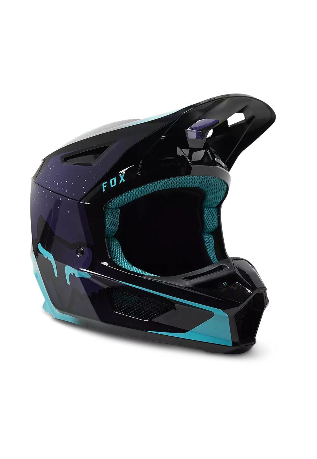 Casco Moto V2 Vizen Celeste Fox-0