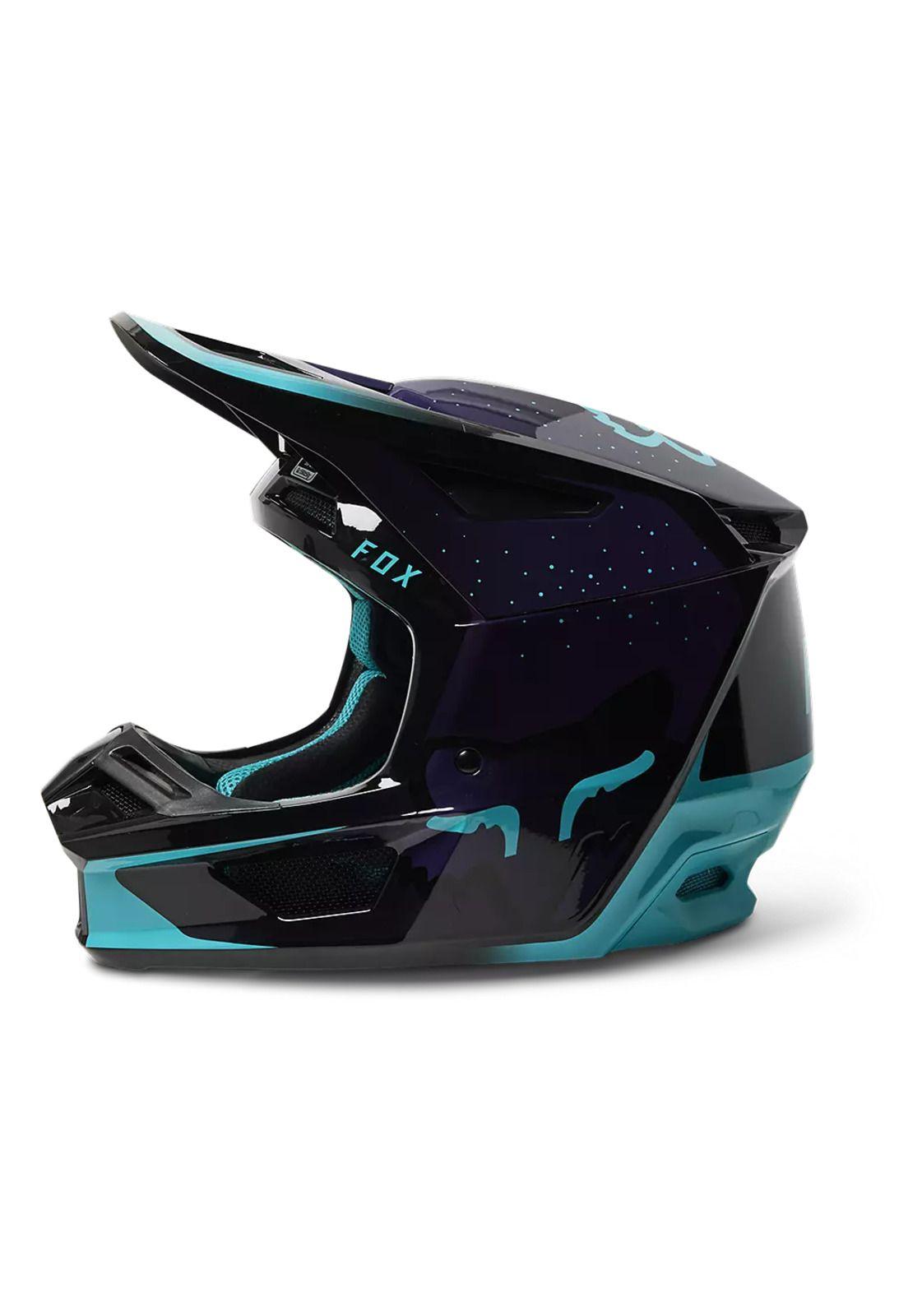 Casco Moto V2 Vizen Celeste Fox-2