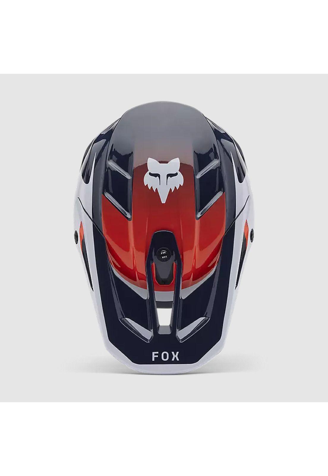 Casco Moto V3 Divider Azul/Blanco Fox-3