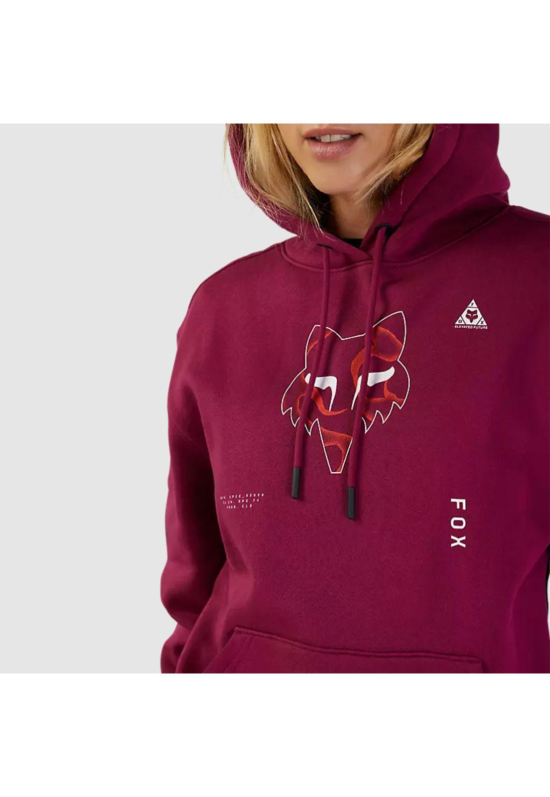 Poleron Lifestyle Mujer Withered Burdeo Fox-7