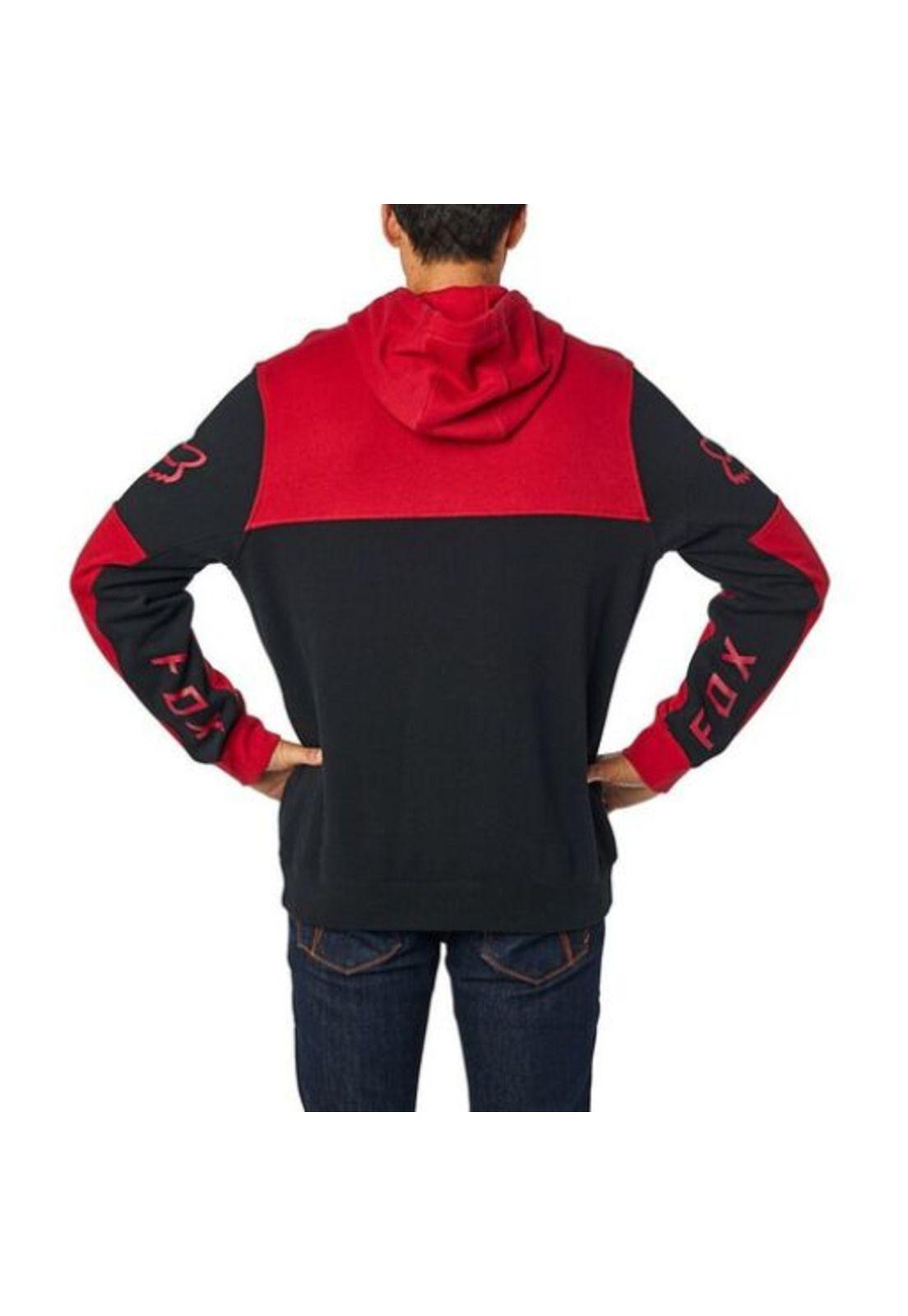 Poleron Lifestyle Pullover Honda Negro/Rojo Fox-1