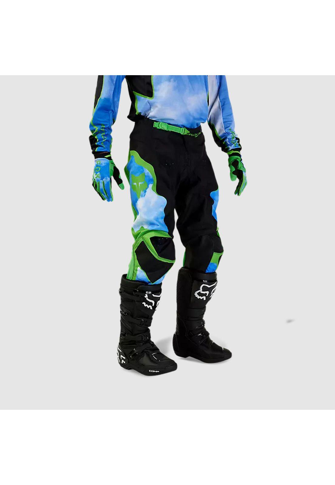 Pantalon Moto 180 Atlas Celeste/Verde Fox-3