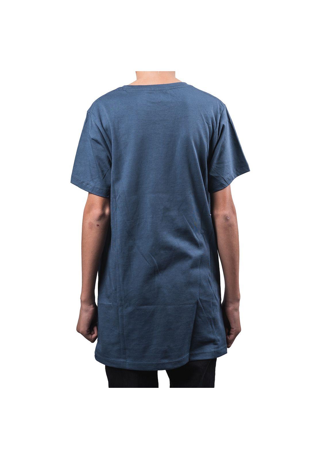 Polera Lifestyle Niño Legacy Head Azul/Blanco Fox-3