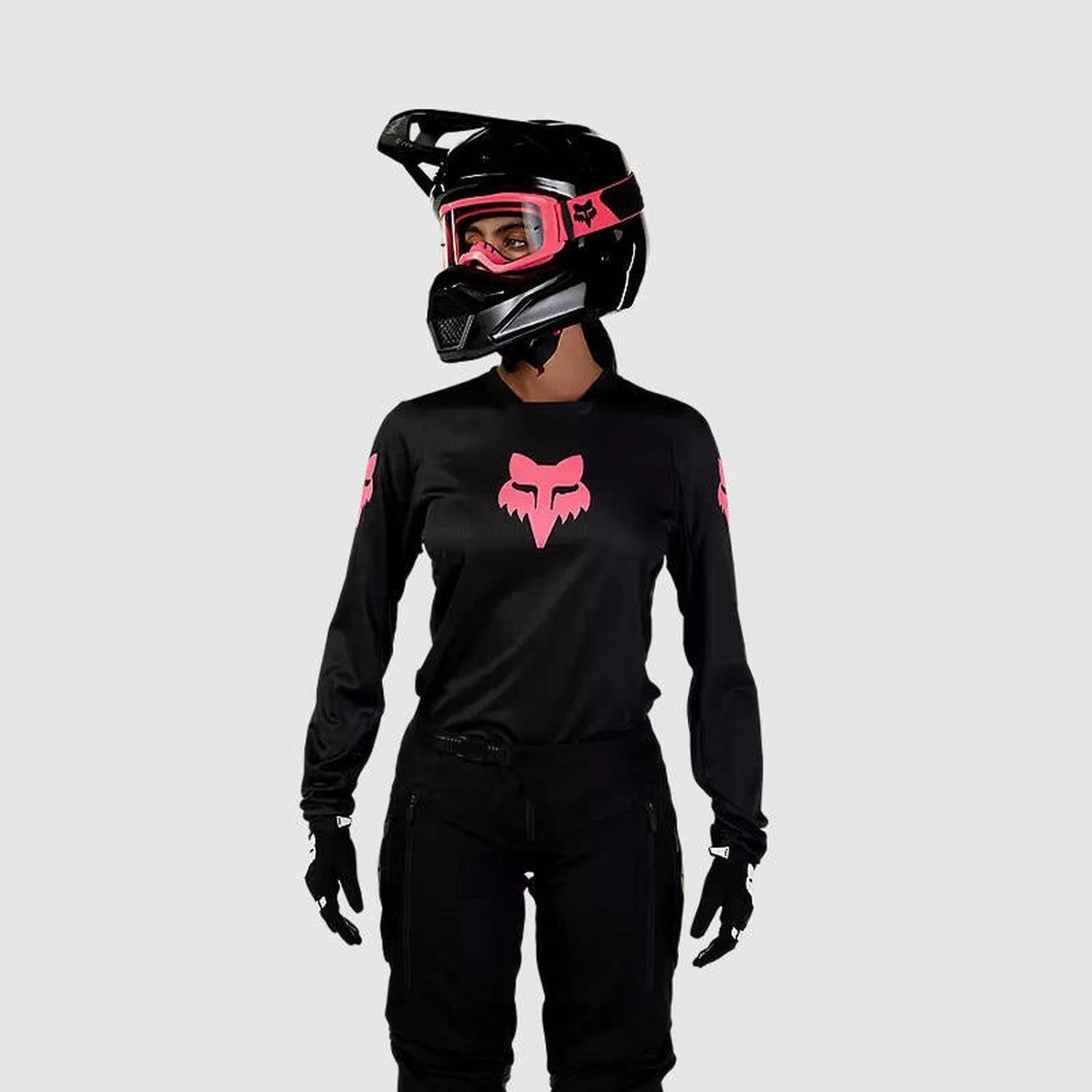 Polera Moto Mujer 180 Blackout Negro Fox-1
