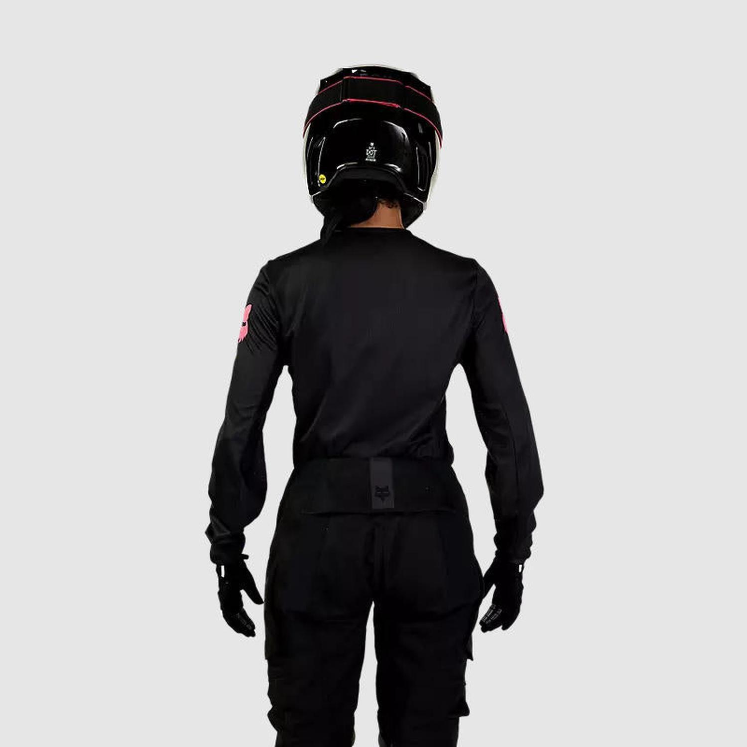 Polera Moto Mujer 180 Blackout Negro Fox-2