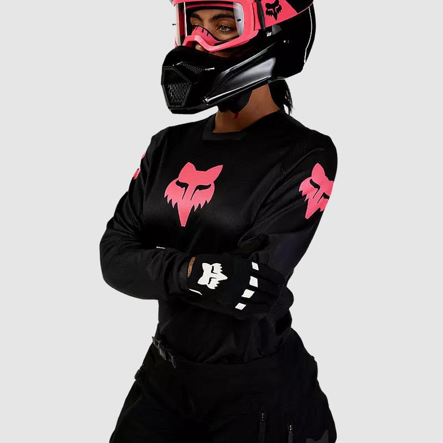 Polera Moto Mujer 180 Blackout Negro Fox-3