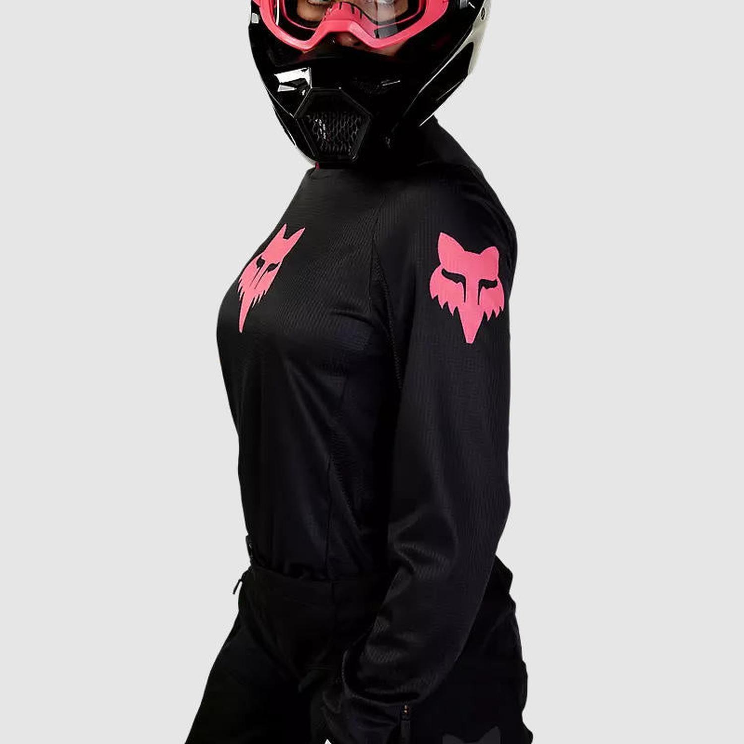 Polera Moto Mujer 180 Blackout Negro Fox-5