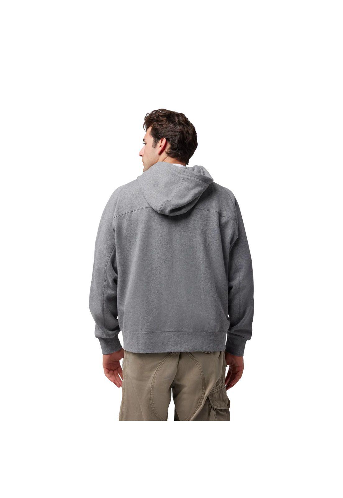 Poleron Lifestyle Moto X Oversized ZIP Gris Fox-3