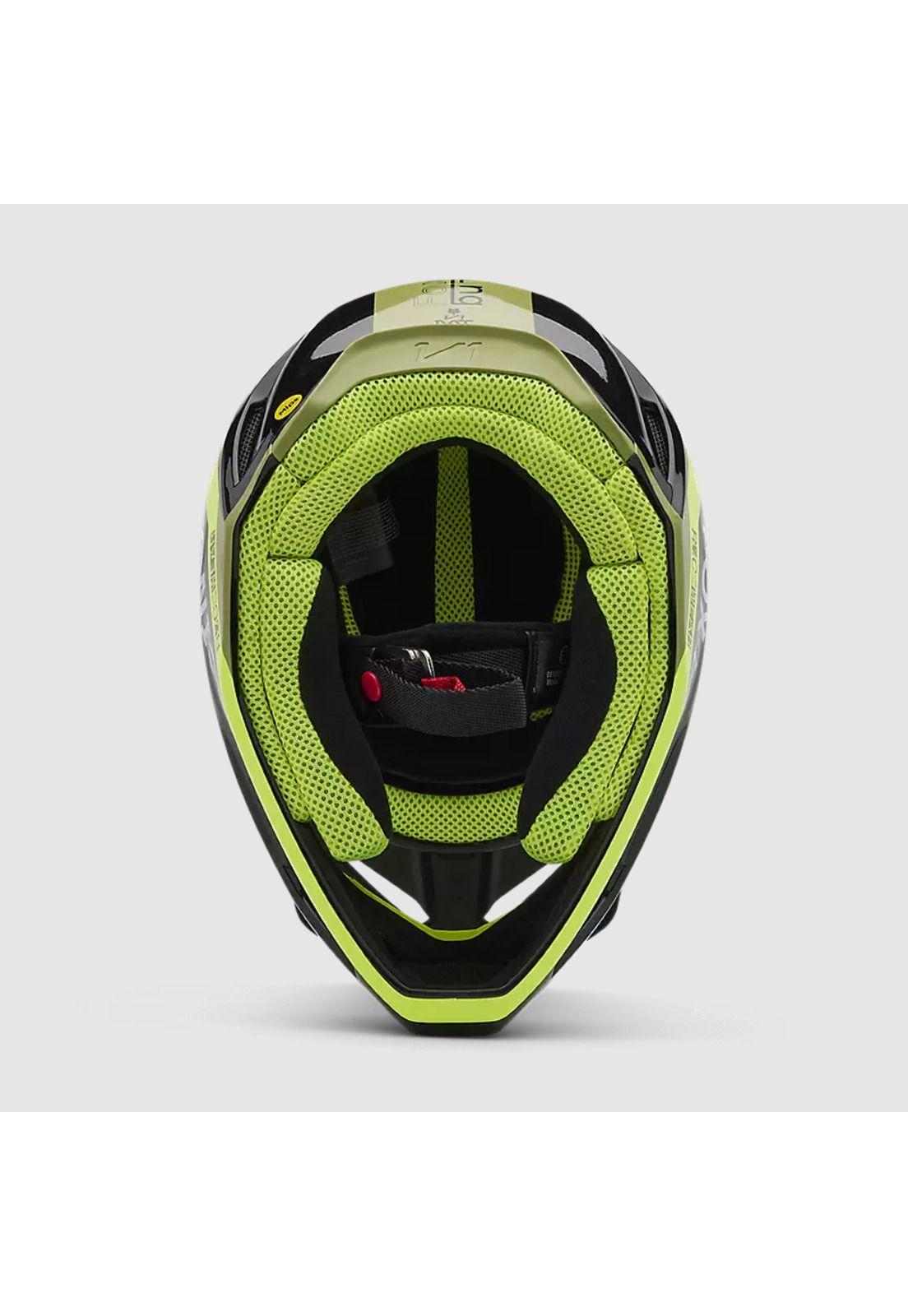 Casco Moto V1 Race Spec Verde Fox-5