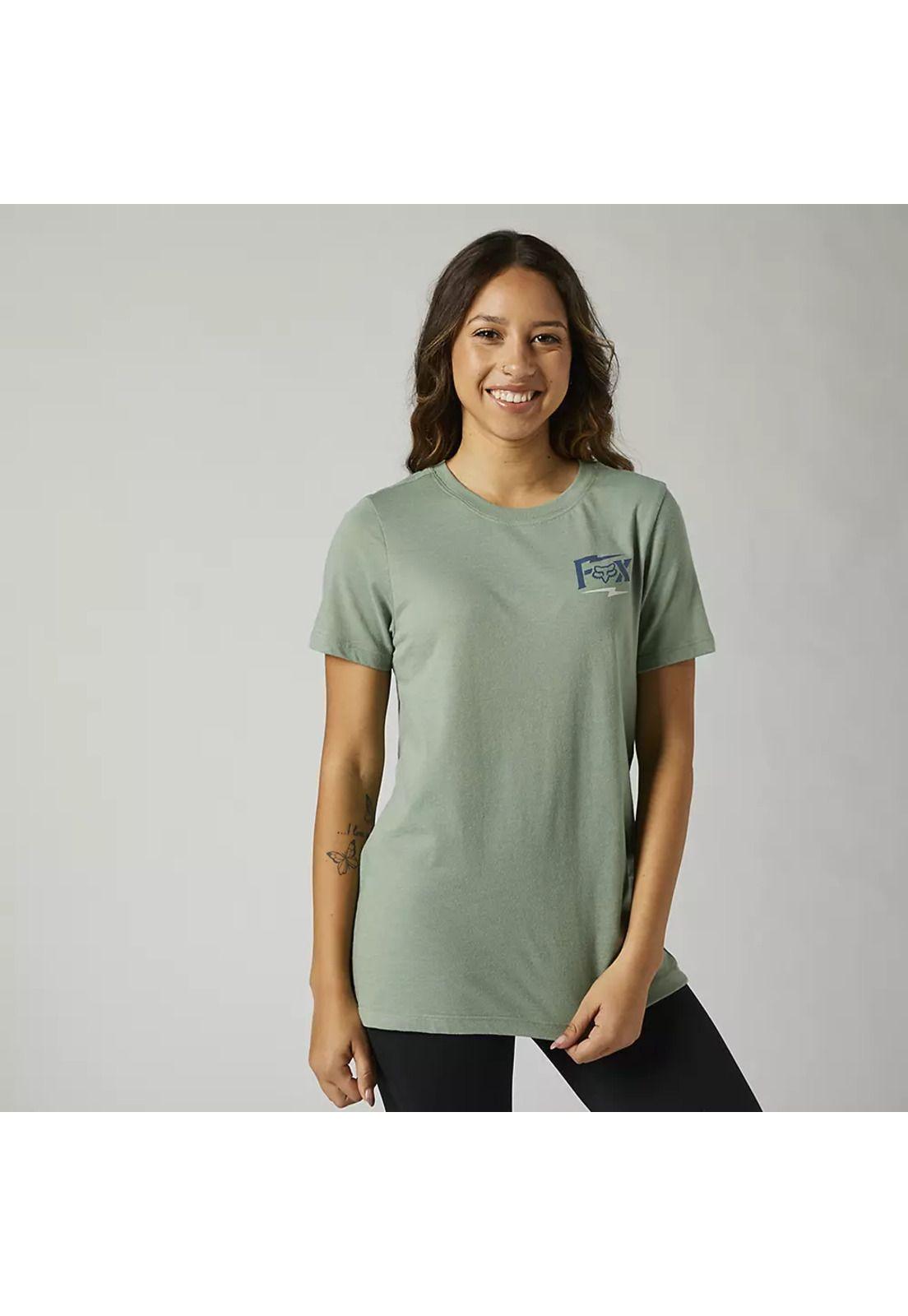 Polera Lifestyle Mujer Pushin Dirt Verde Fox-0