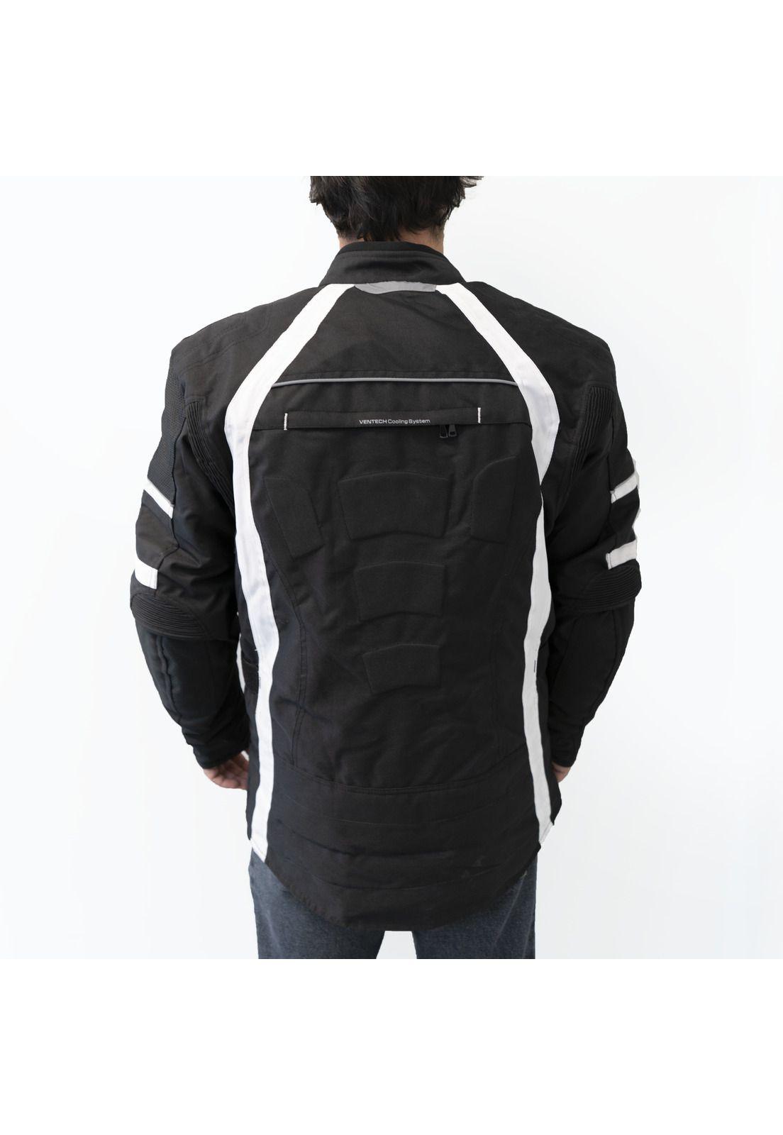 Chaqueta Moto Calle Oman Negro/Blanco KMZ-2