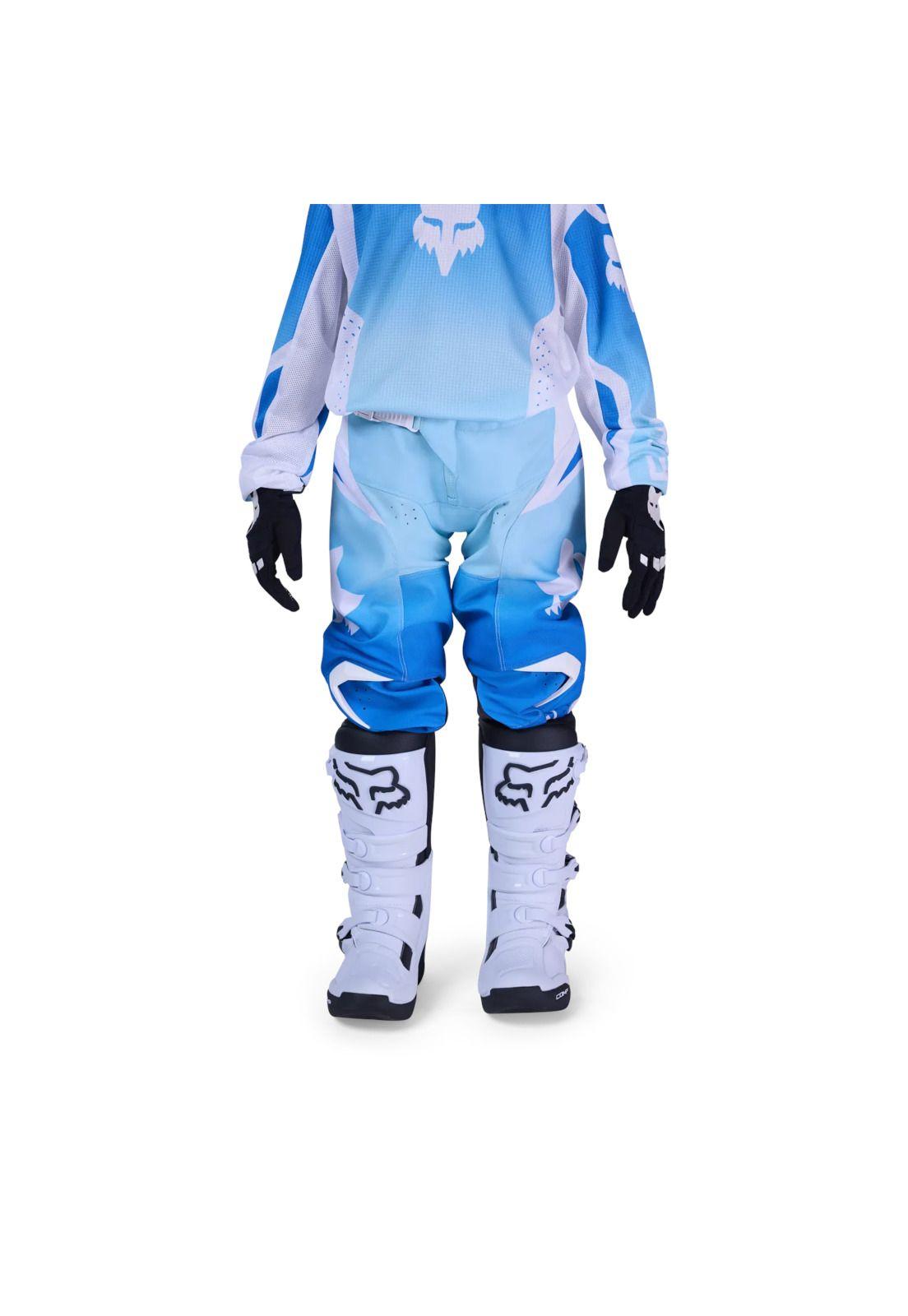 Pantalon Moto Niño 180 Shield Azul/Blanco Fox-2