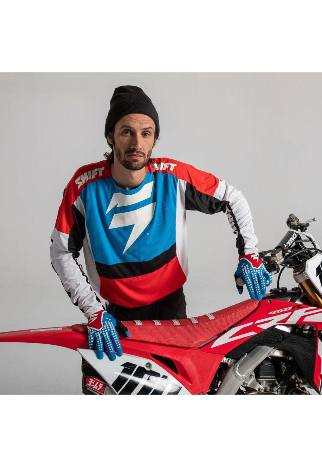 Pantalon Moto Black Label Race Negro/Blanco Shift-1