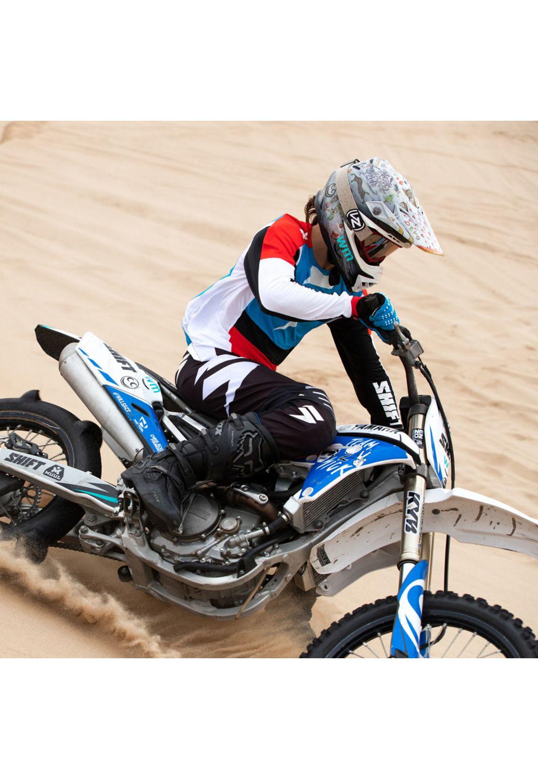 Pantalon Moto Black Label Race Negro/Blanco Shift-4