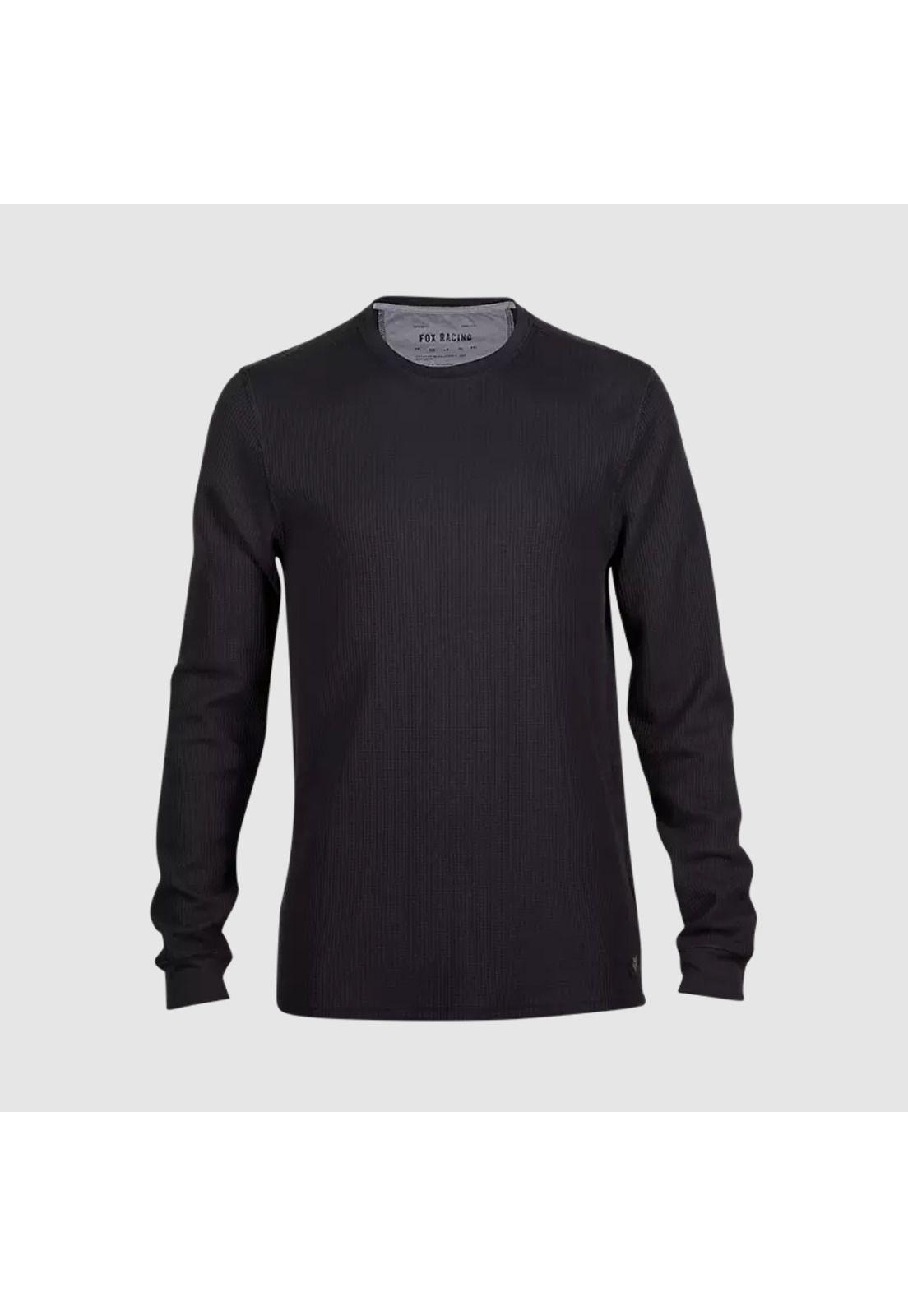 Polera Lifestyle Level Up Thermal Manga Larga Negro Fox-2
