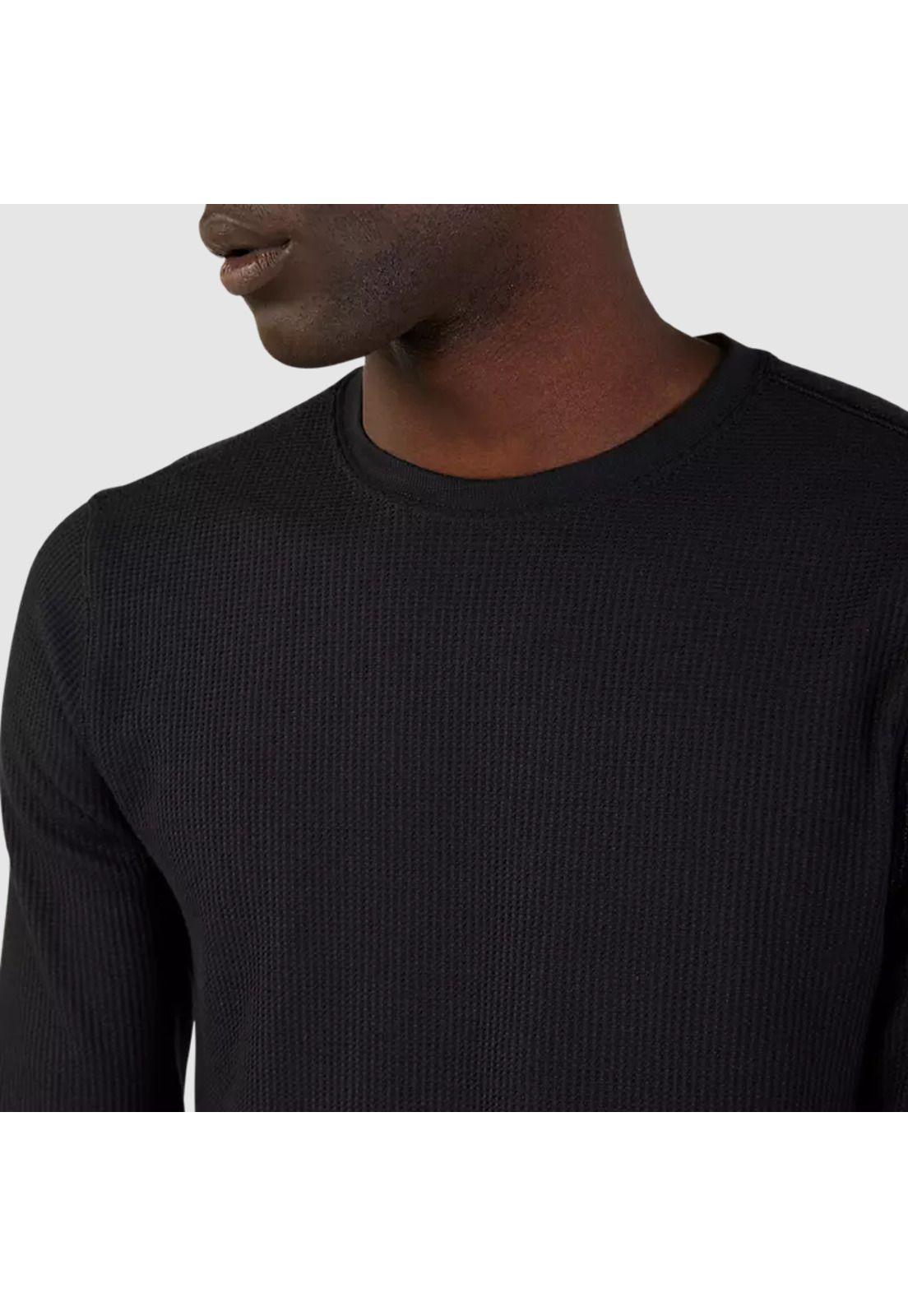 Polera Lifestyle Level Up Thermal Manga Larga Negro Fox-4