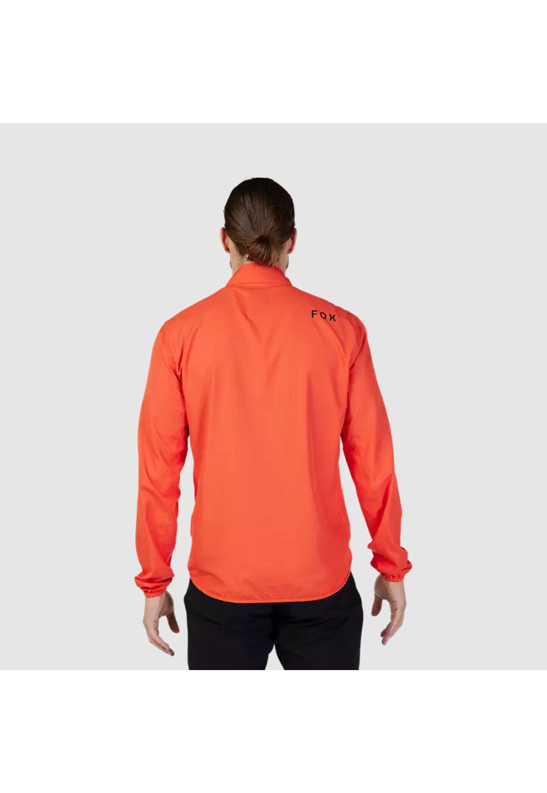 Chaqueta Cortavientos Bicicleta Ranger Naranjo Fox-2