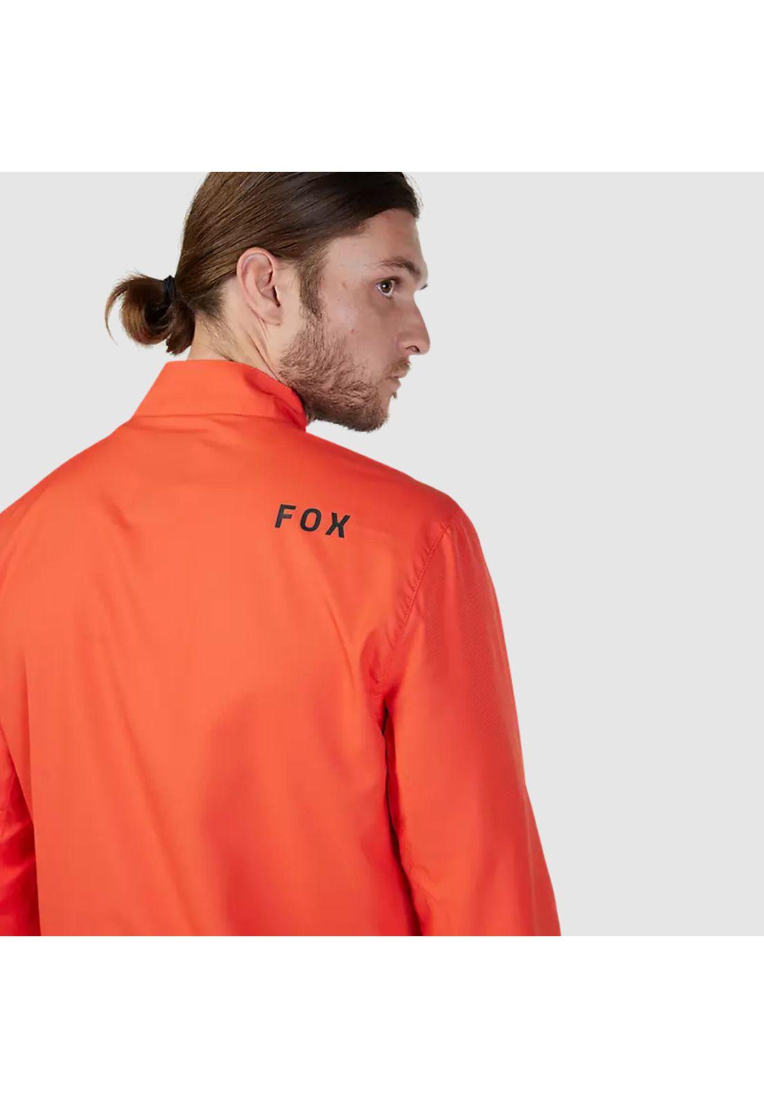Chaqueta Cortavientos Bicicleta Ranger Naranjo Fox-5