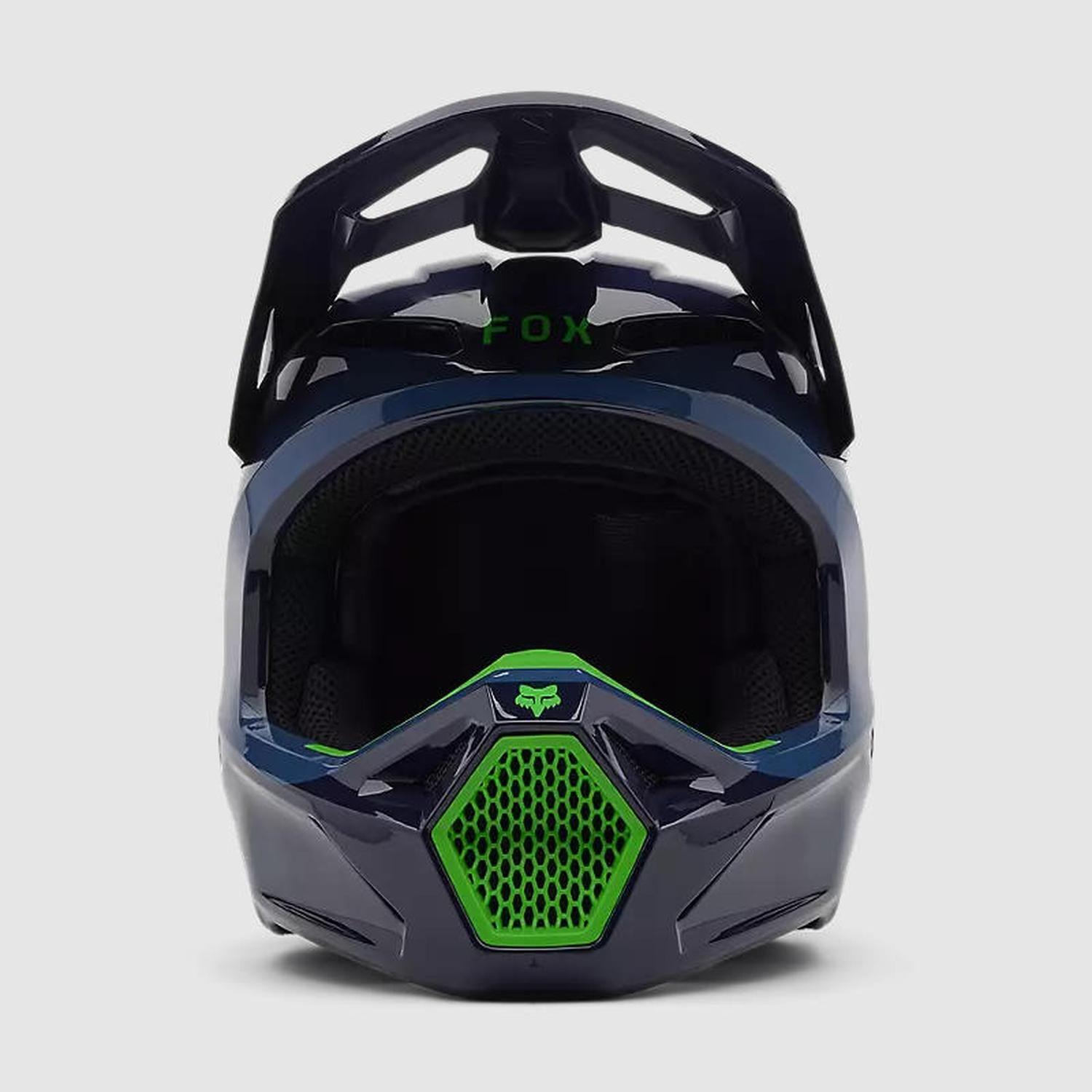 Casco Moto Niño V1 Taunt Azul Fox-2