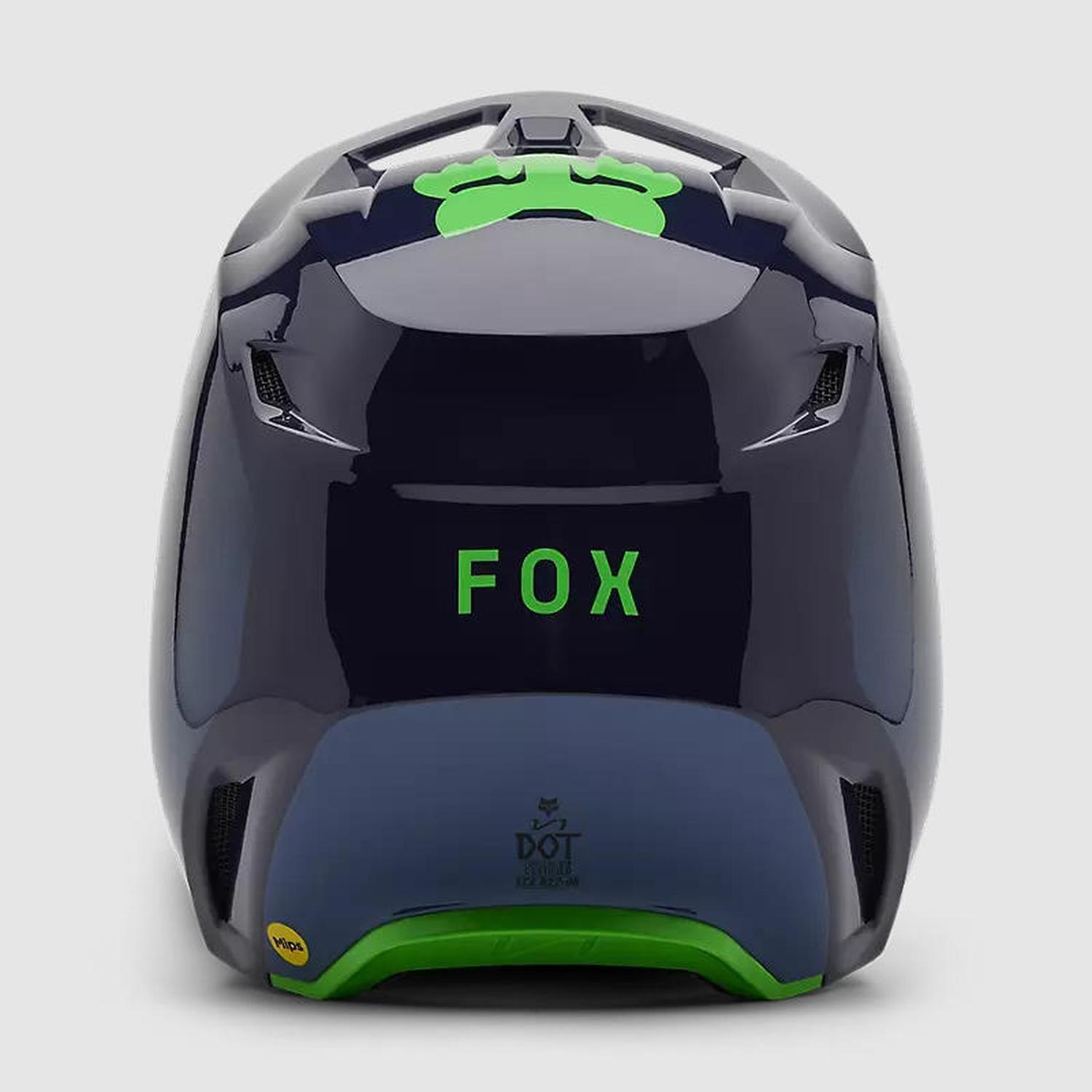 Casco Moto Niño V1 Taunt Azul Fox-4