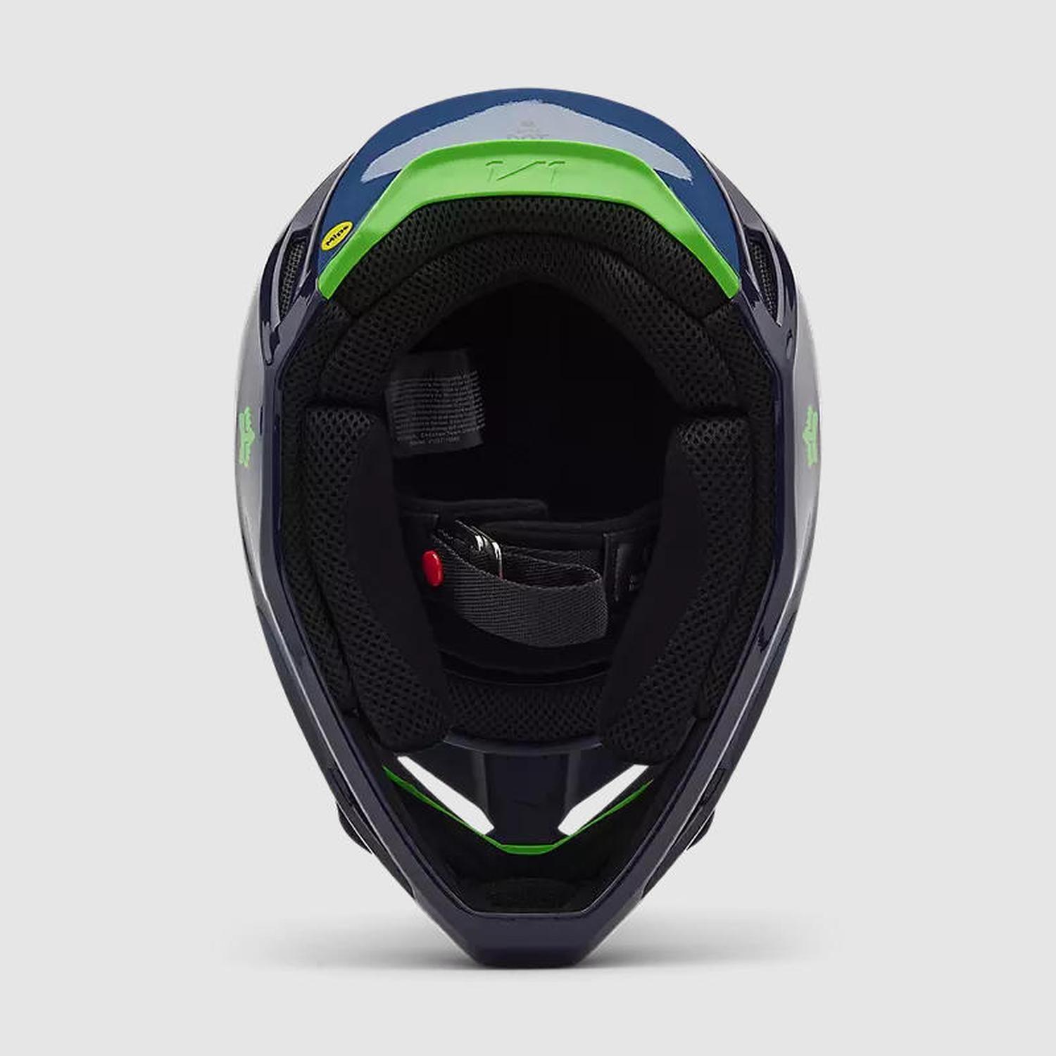 Casco Moto Niño V1 Taunt Azul Fox-5
