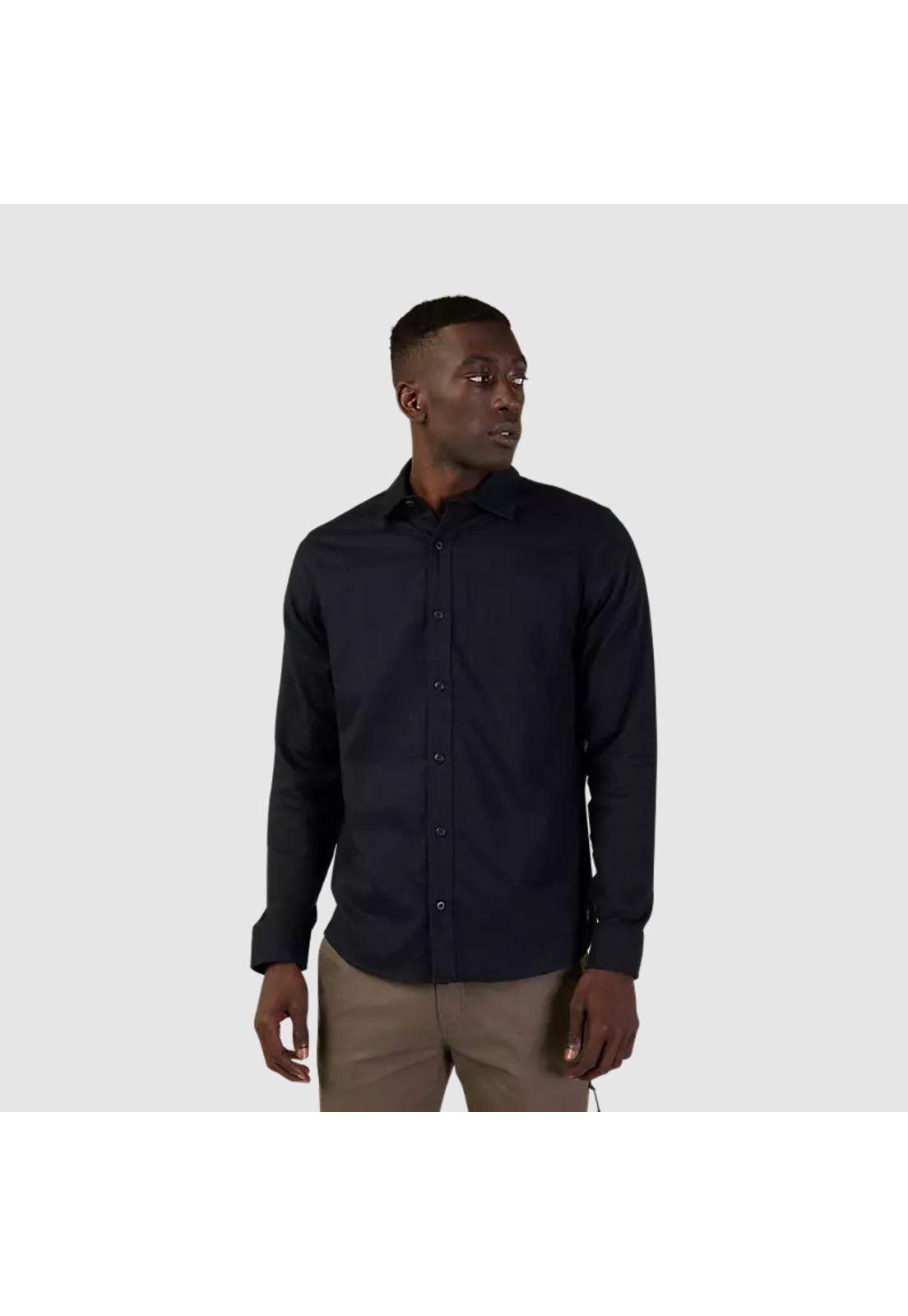 Camisa Lifestyle Level Up Woven Negro Fox-0