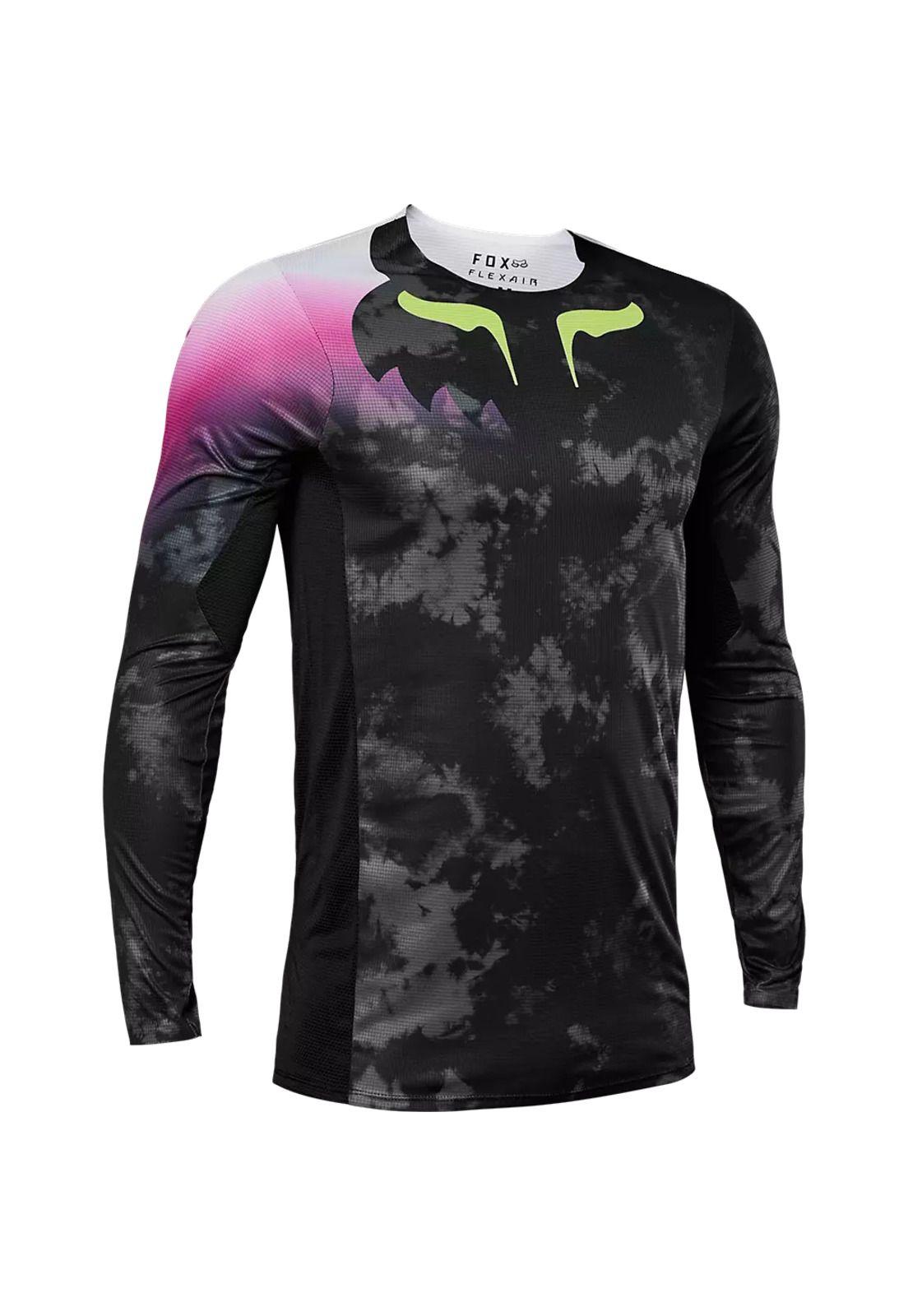 Polera Moto Flexair Detonate Negro Fox-0