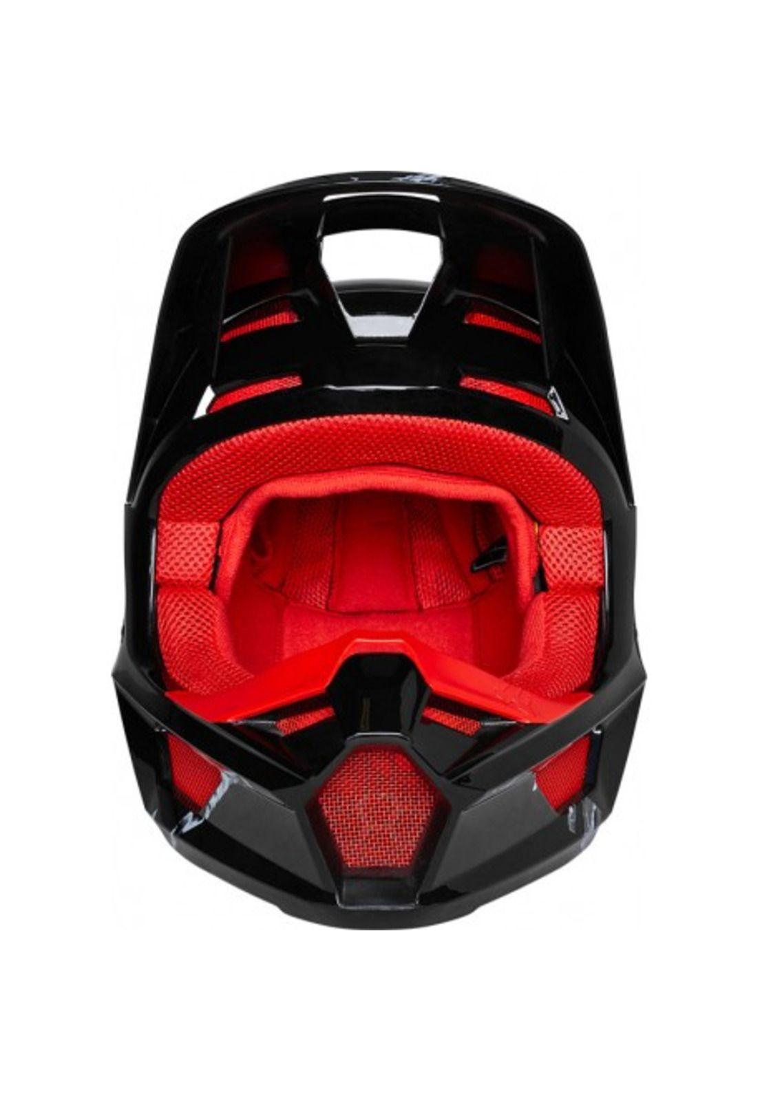 Casco Moto V1 Karrera Ece Negro/Rojo Fox-2