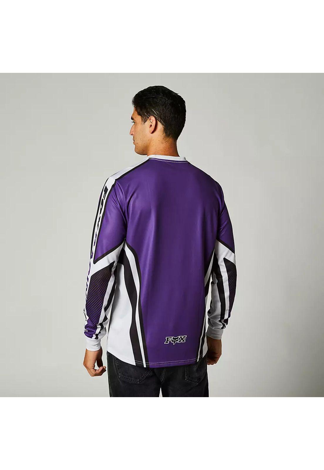 Polera Lifestyle Manga Larga Octaine Morado Fox-1