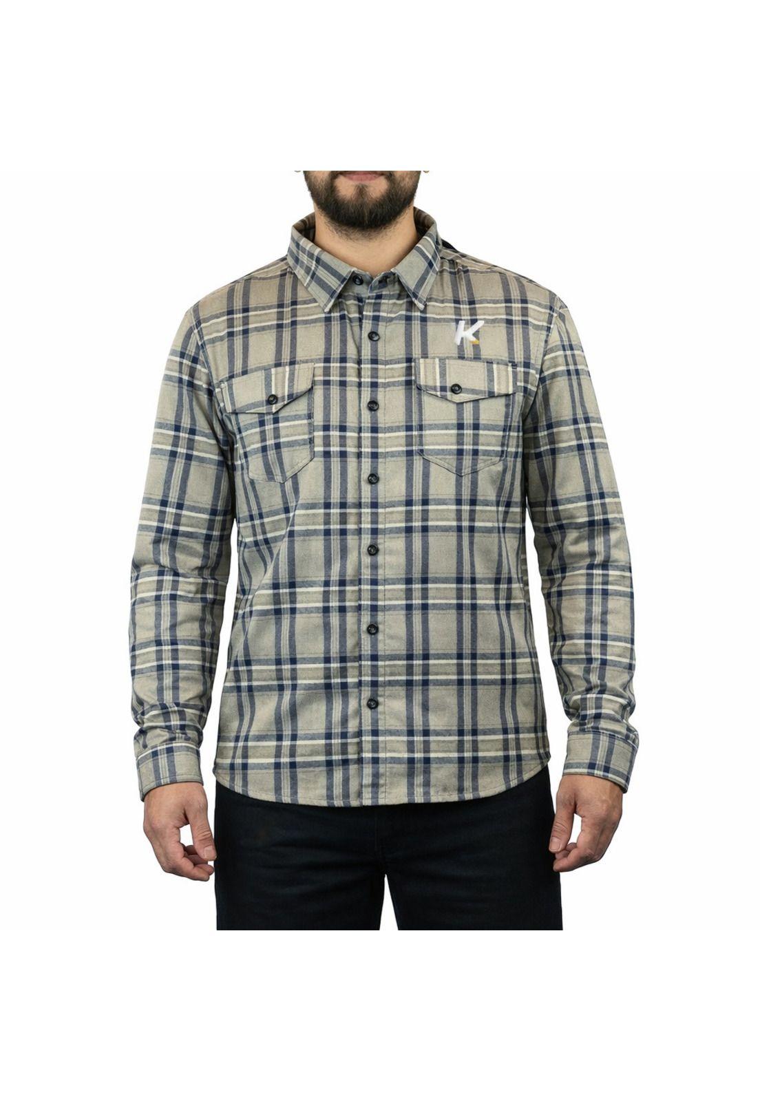Chaqueta Moto Calle Men Flannel II Beige KMZ-0