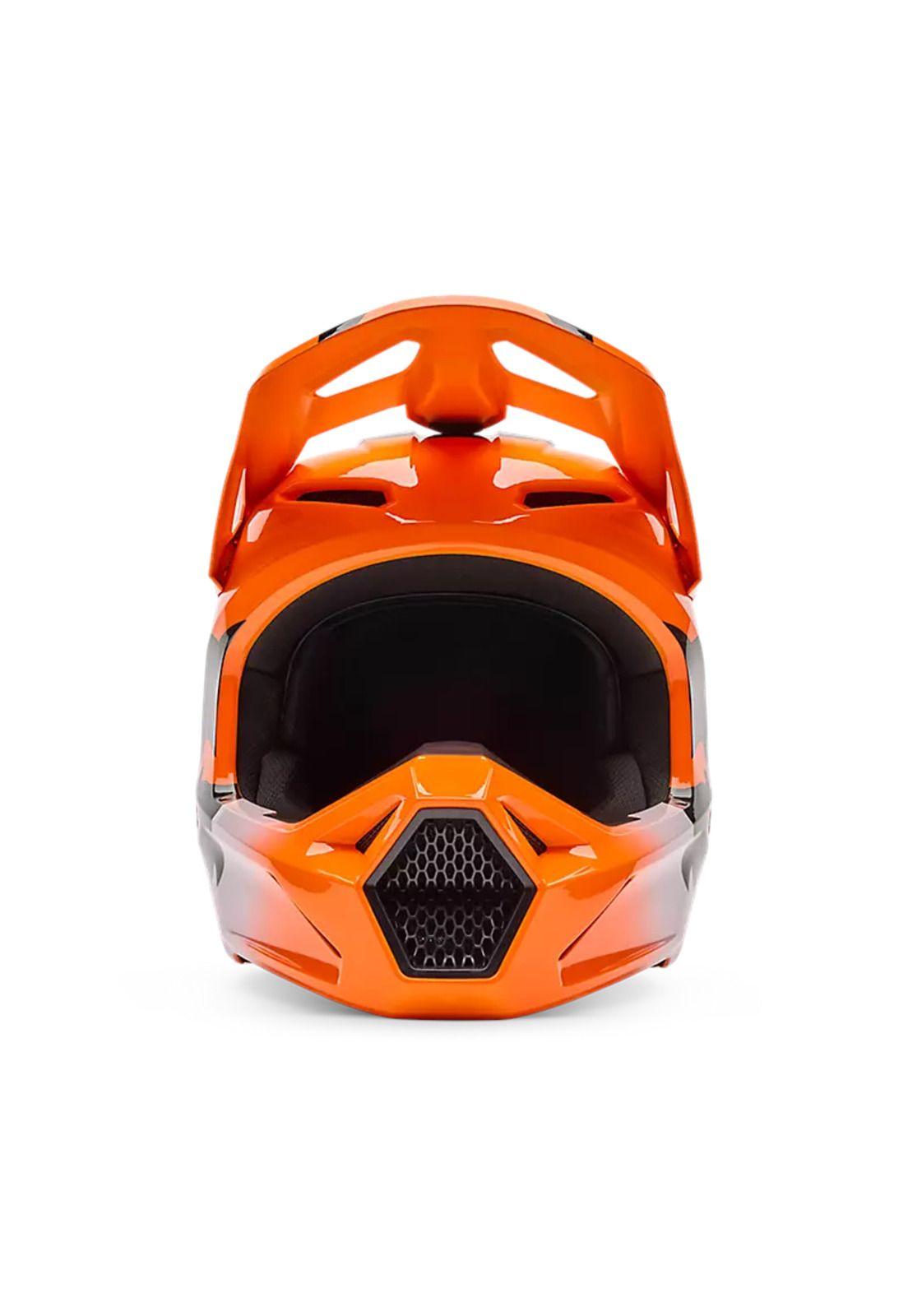 Casco Moto V1 Shield Naranjo Fox-2