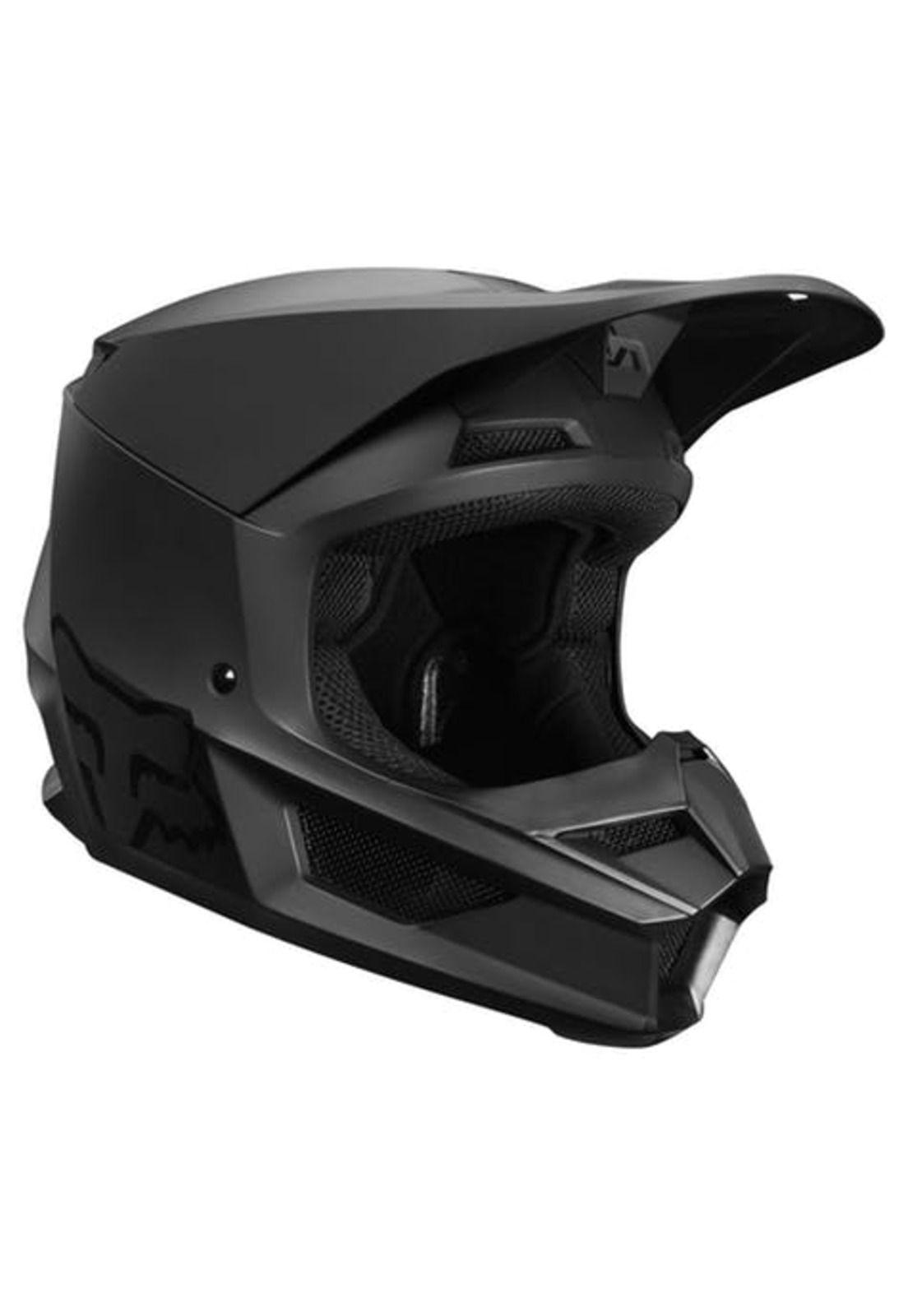 Casco Moto Niño V1 Negro Matte Fox-0