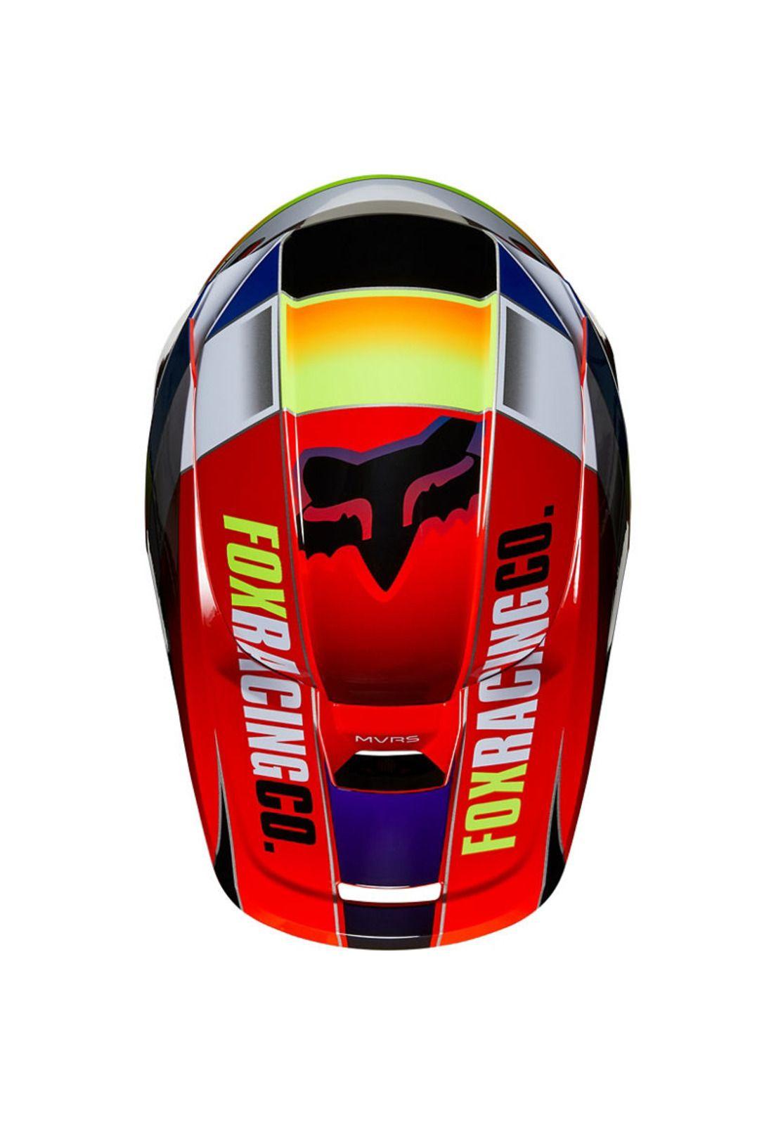 Visera Moto Niño V1 Yorr Blu/Rojo Fox-2