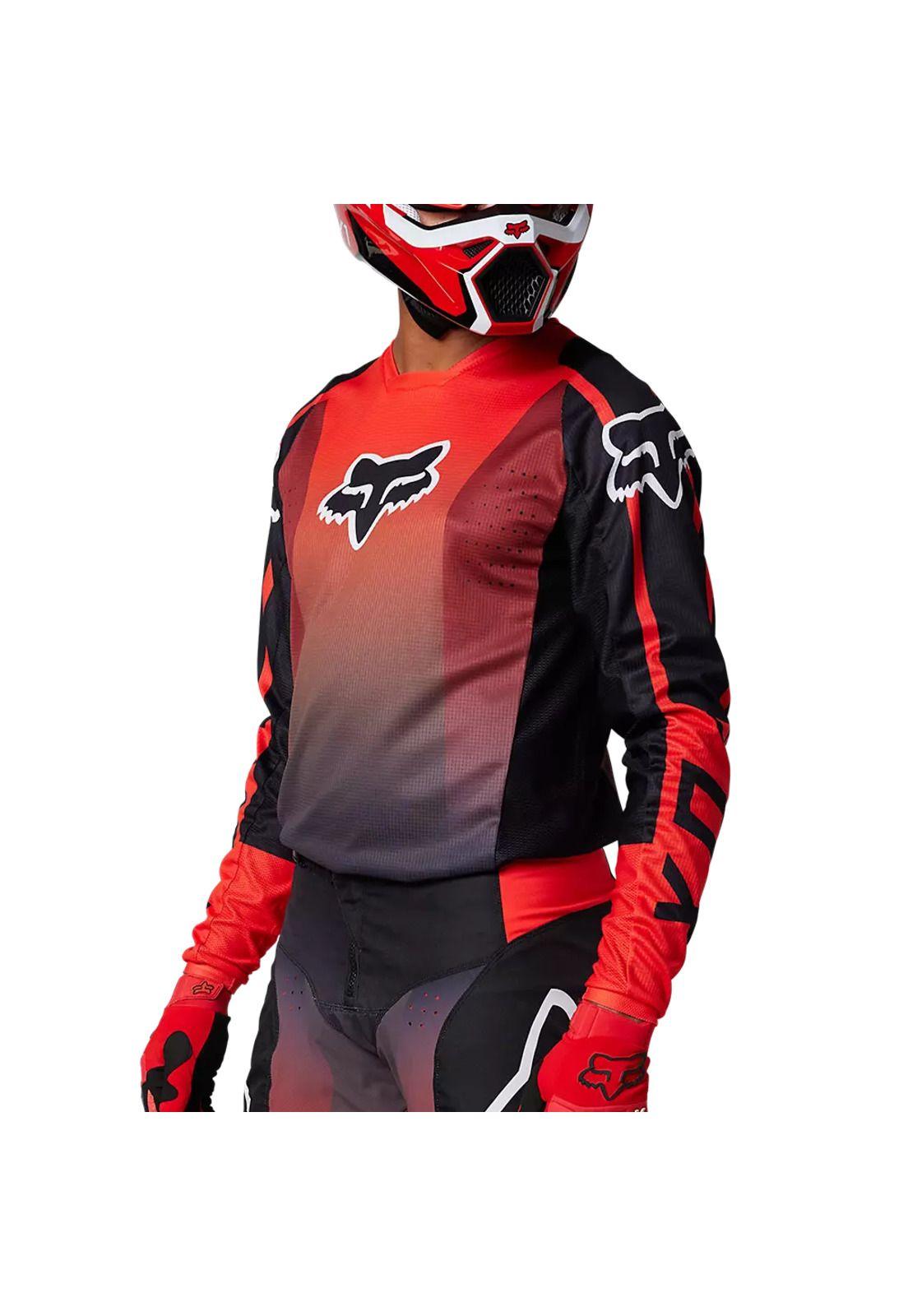 Polera Moto 180 Leed Rojo/Negro Fox-1